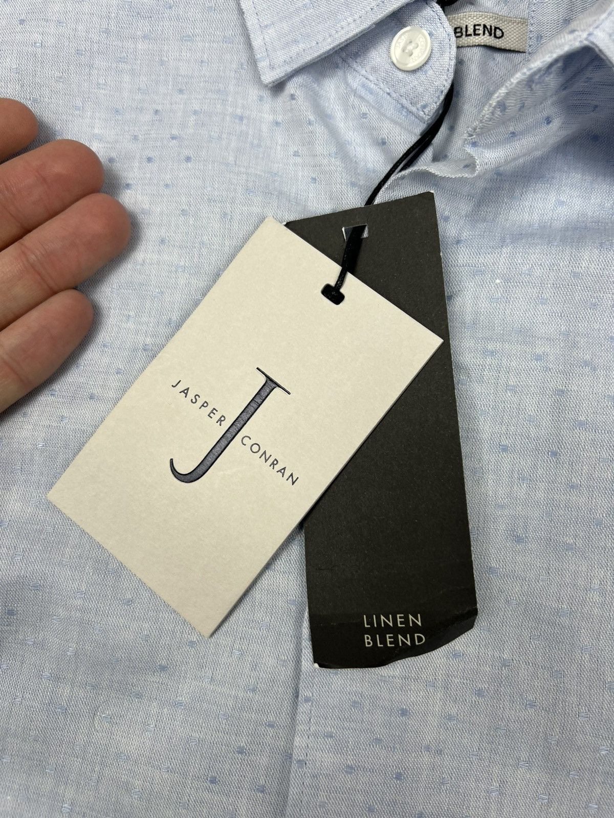 Jasper Conran Jasper Conran NWT Linen Blue Shirt Button Up Size US M / EU 48-50 / 2 - 6 Thumbnail