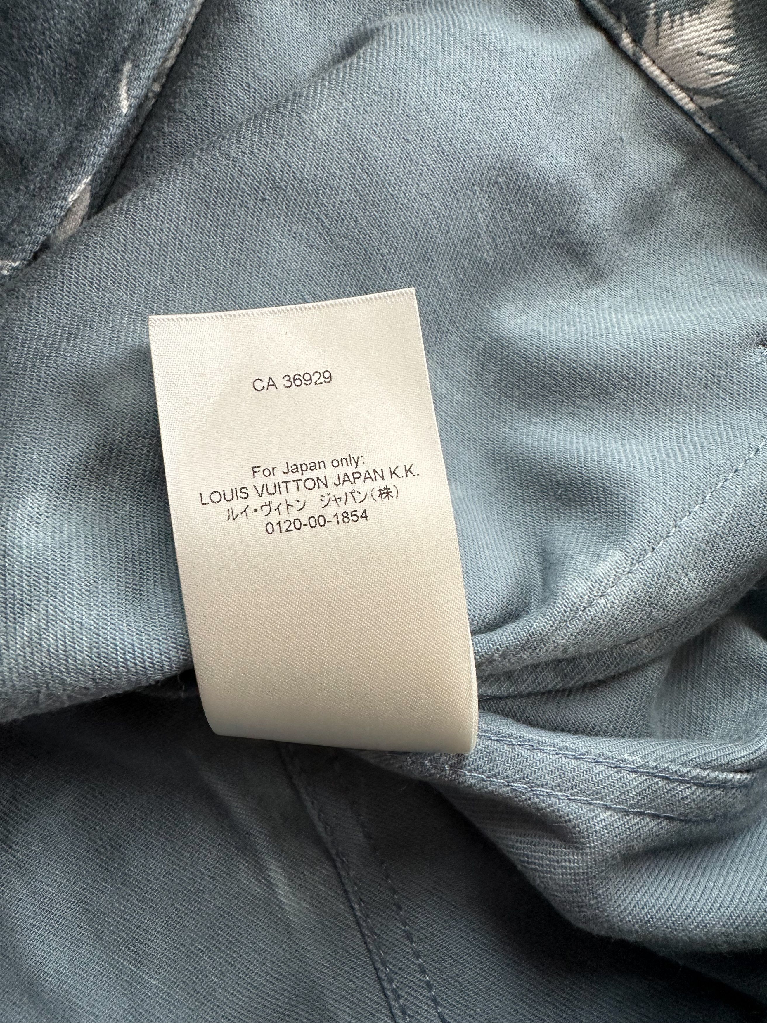 Louis Vuitton Louis Vuitton Blue & White LV Leaf Denim Jacket Size US L / EU 52-54 / 3 - 8 Thumbnail