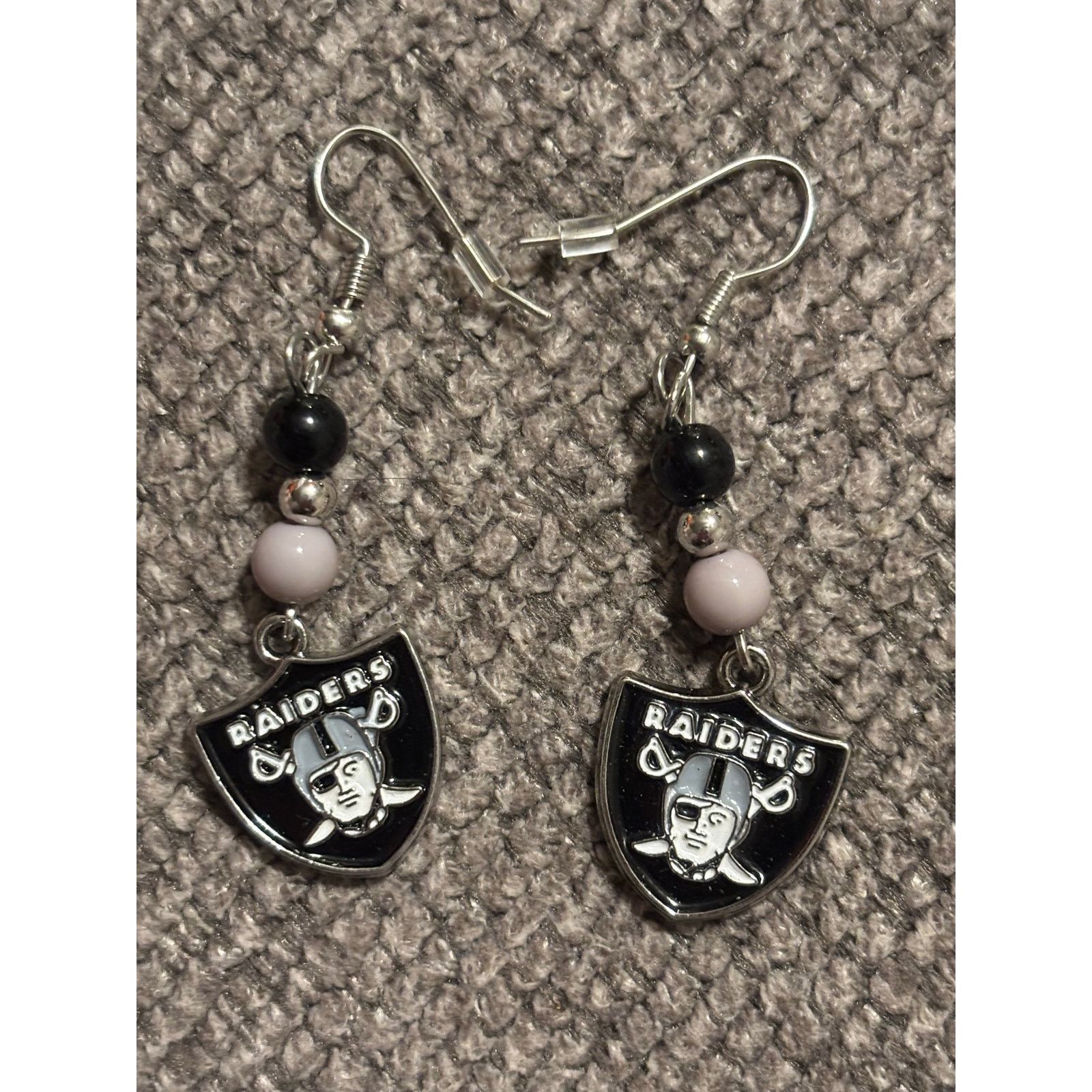 NFL NFL Las Vegas Raiders Dangle Earrings OS Size ONE SIZE - 3 Thumbnail