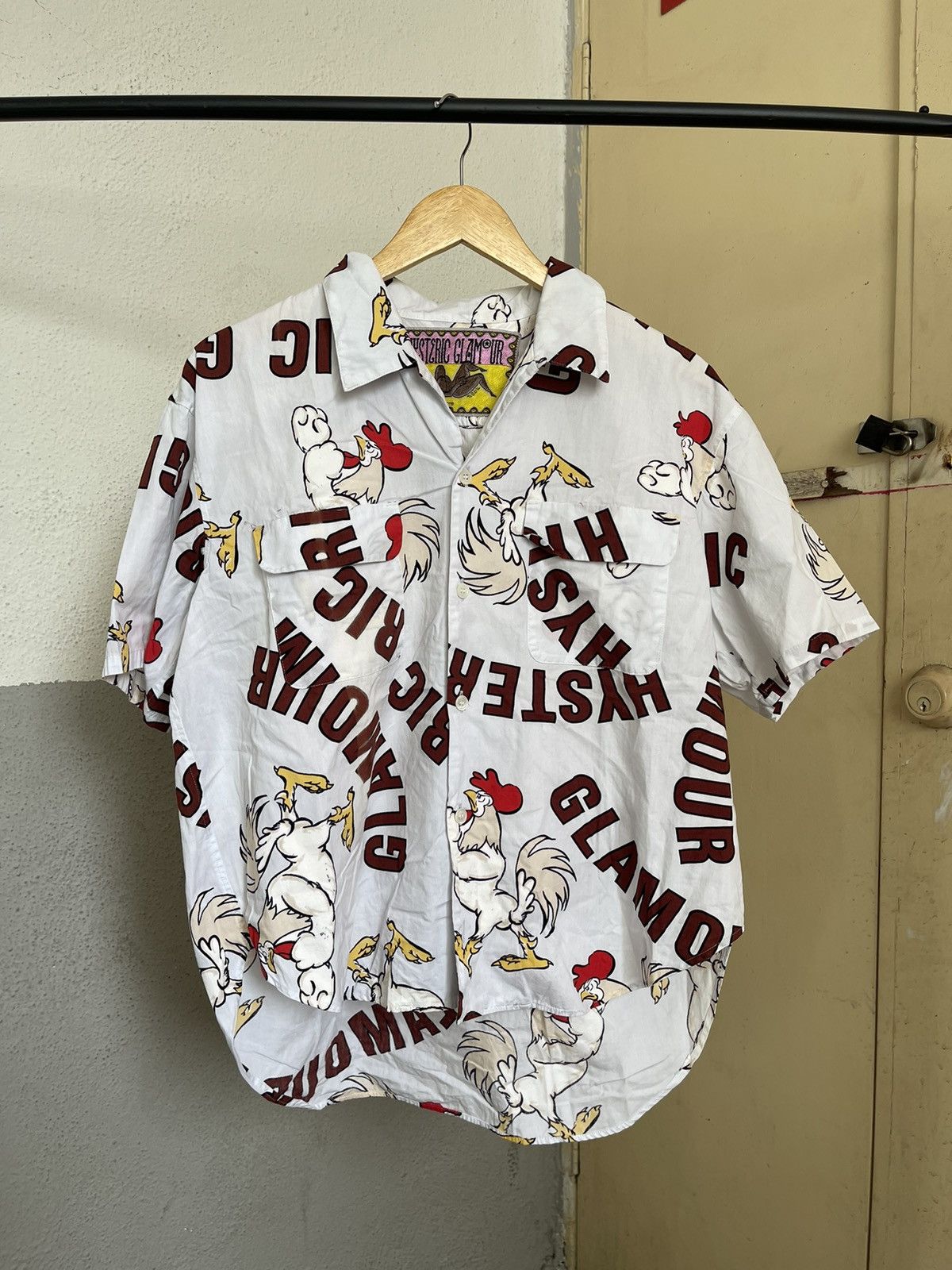 Hysteric Glamour Vintage Hysteric Glamour Fighting Chicken Button Shirts Size US L / EU 52-54 / 3 - 1 Thumbnail