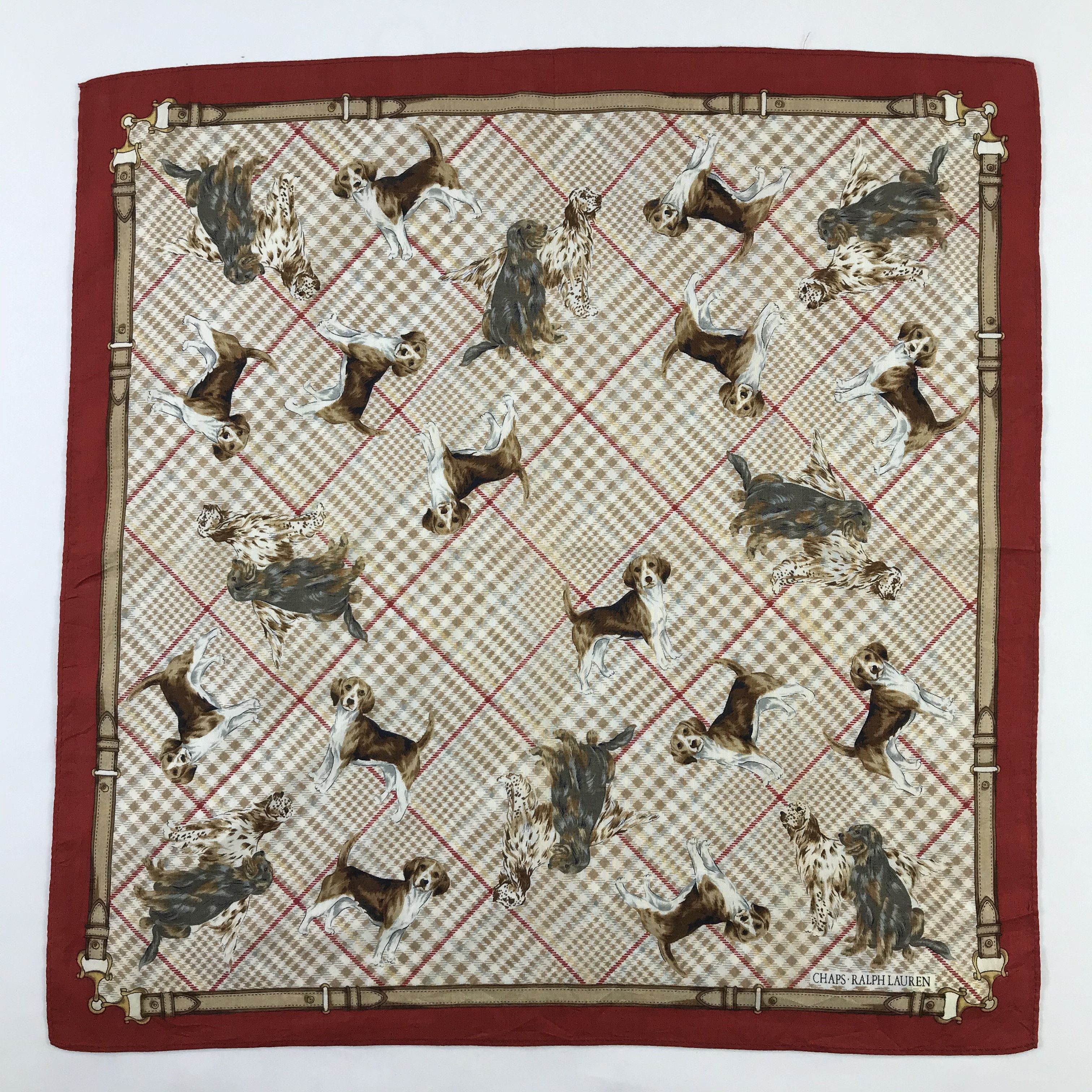 Chaps Ralph Lauren × Vintage Chaps Ralph Lauren Bandana / Handkerchief /Neckerchief -S509 Size ONE SIZE - 1 Thumbnail