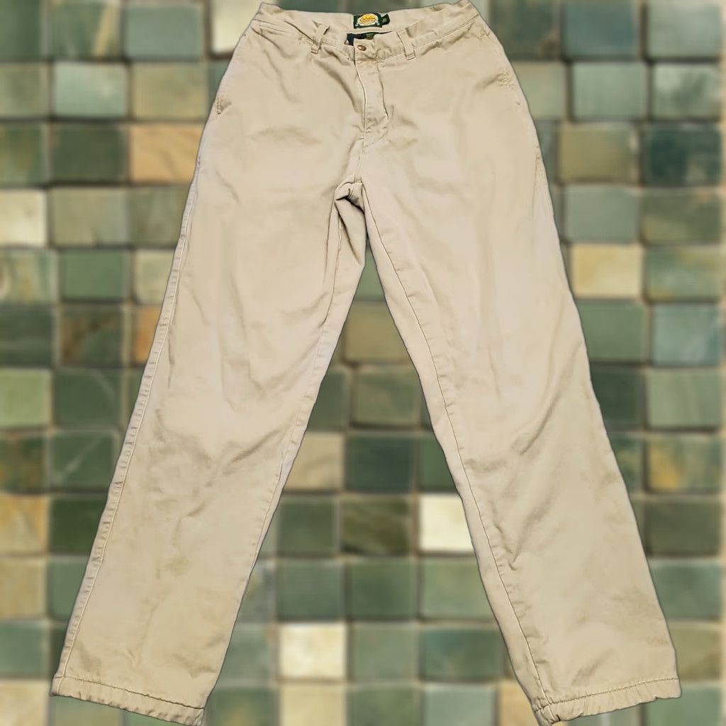 Vintage Cabela's Flannel Lined Pants Womens 32 R Khaki Casual Up North Cabin Casual Pants Size 24" / US 00 / IT 34 - 1 Thumbnail