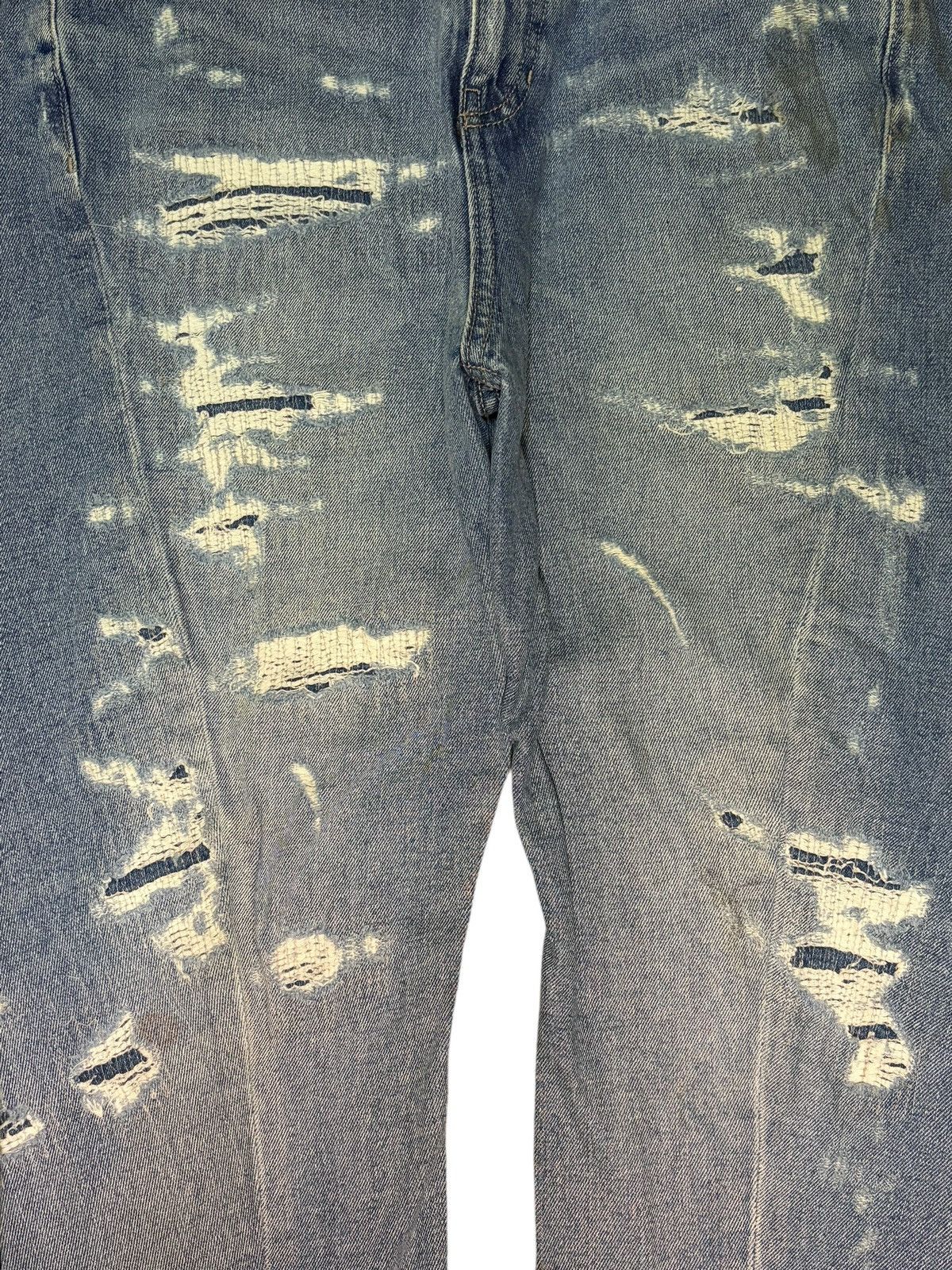 Kapital Vintage Japanese Brand Sashiko Distressed Jeans Size 31" - 3 Thumbnail