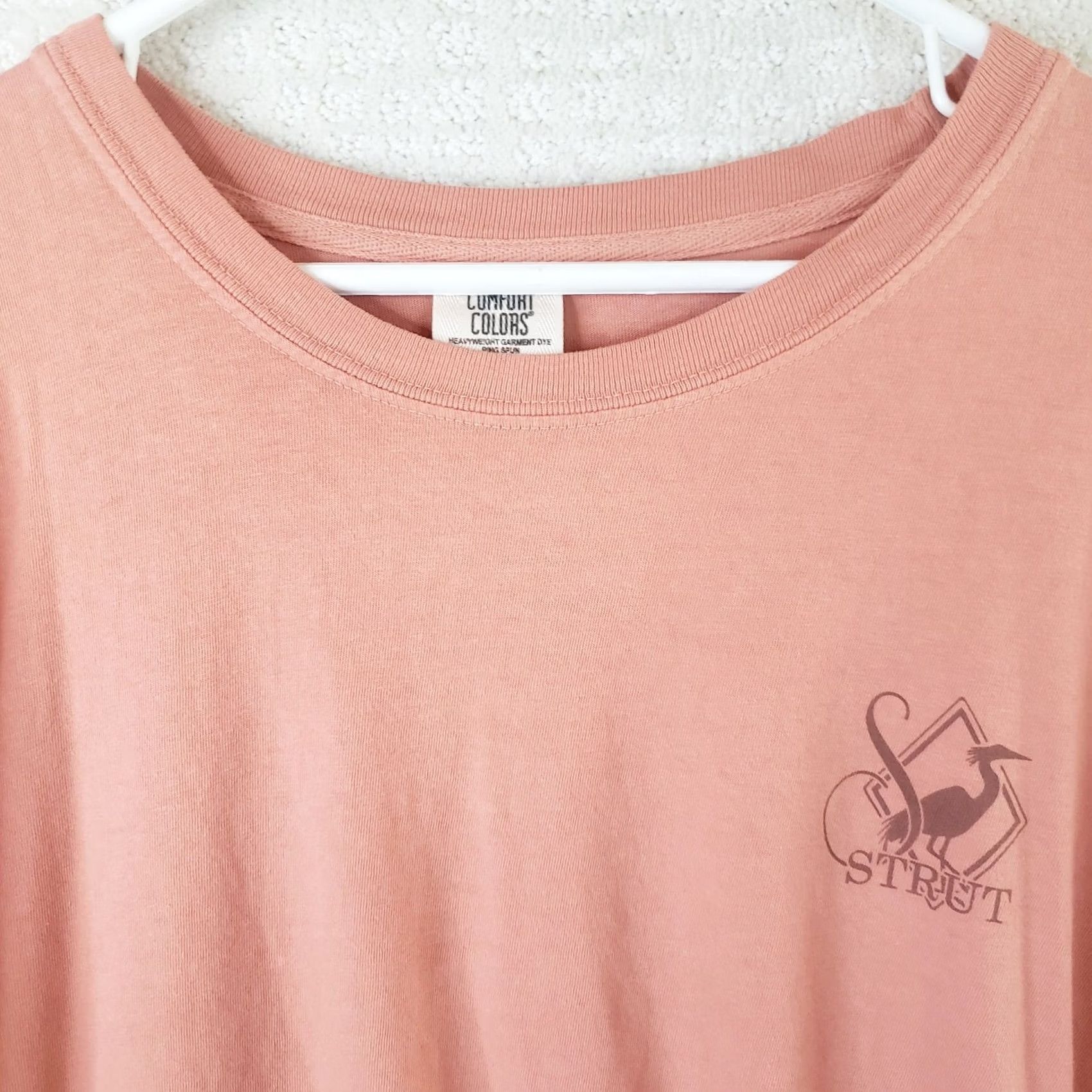 Vintage Southern Strut T-Shirt Men's 3XL Coral Long Sleeve Ducks Dogs Hunting Logo Crew Neck Jersey Cotton USA -NS Size US XXL / EU 58 / 5 - 3 Thumbnail