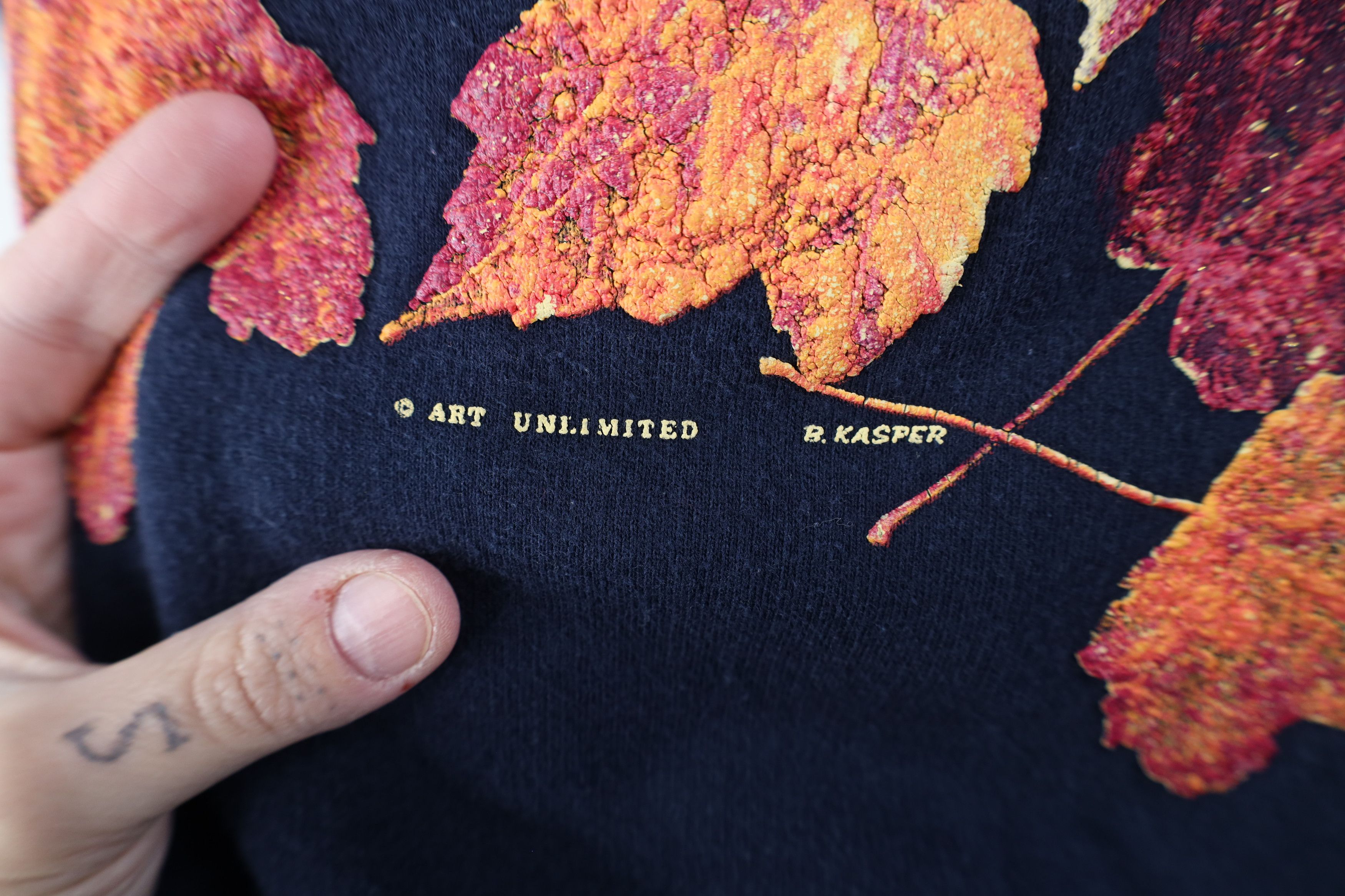 Vintage Vintage 90s Art Unlimited Print Turtleneck Sweatshirt USA Size L / US 10 / IT 46 - 5 Thumbnail