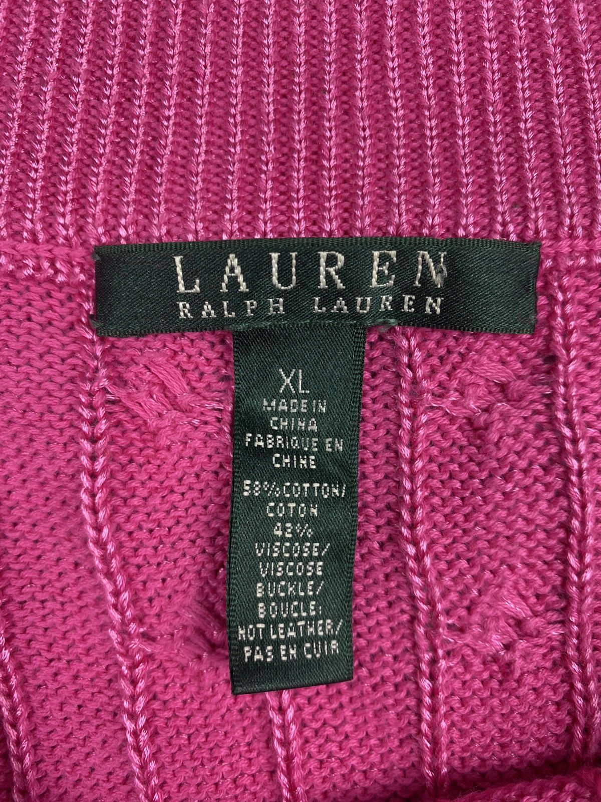 Polo Ralph Lauren Lauren Ralph Lauren Pink Sweater 3/4 Sleeves Scoop Neck Size XL / US 12-14 / IT 48-50 - 7 Thumbnail