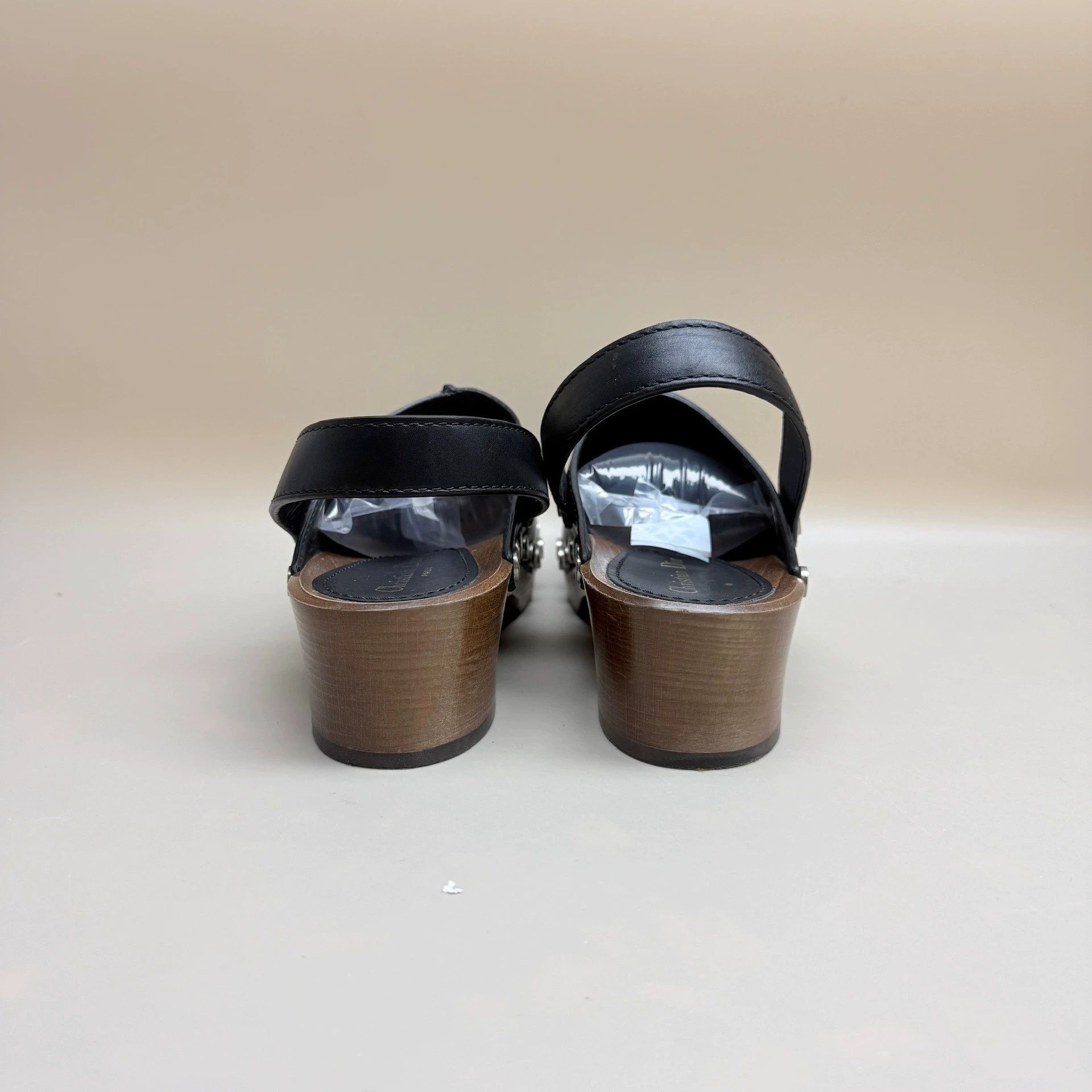 Dior Dior Women's Black Studded Thick Sole Mule 37 (Mint) Size US 6.5 / IT 36.5 - 3 Thumbnail