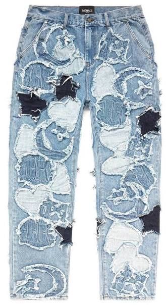 Menace MENACE PATCHWORK DENIM SIZE 30 GENTLY USED Size US 30 / EU 46 - 1 Thumbnail
