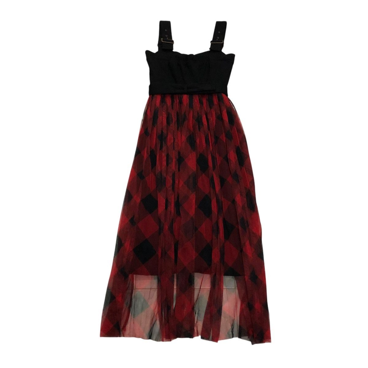 Hysteric Glamour 🔥PUNK DESIGN OVERALL MAXI SKIRT REDYAZEL TARTAN CHECK Size M / US 6-8 / IT 42-44 - 2 Thumbnail
