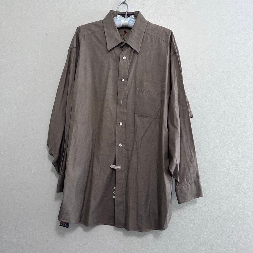 Tommy Hilfiger Vintage Tommy Hilfiger olive green button down 16.5 Size US L / EU 52-54 / 3 - 2 Thumbnail