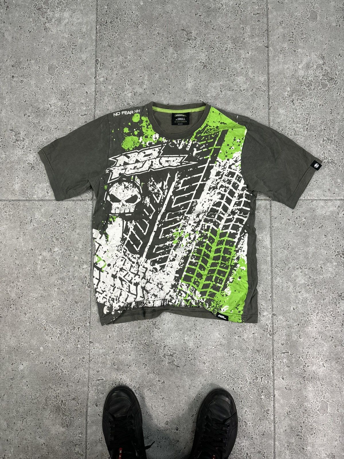 No Fear × Vintage 2000s Y2K Boxy Hip Hop No Fear T-Shirt/Tee Punk Affliction Size US S / EU 44-46 / 1 - 1 Thumbnail