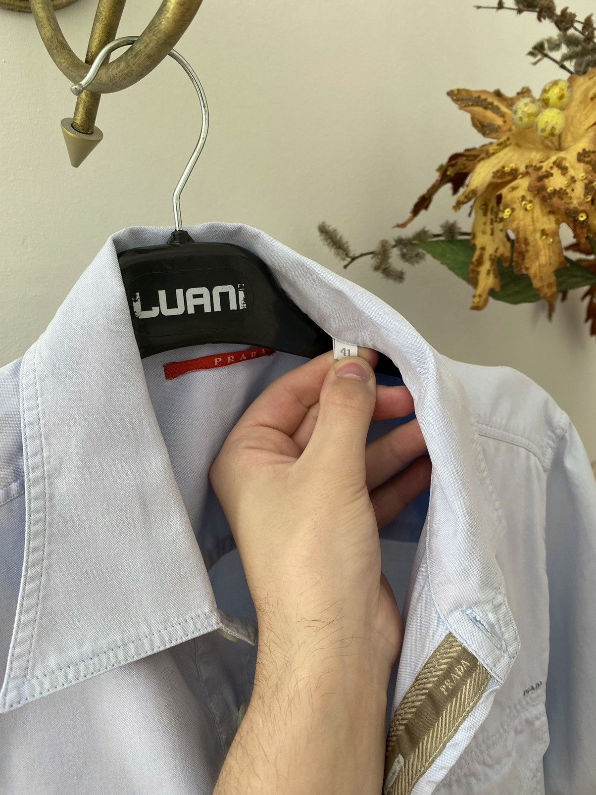 Prada Vintage Prada Short Sleeve Button Up Shirt Size US L / EU 52-54 / 3 - 5 Thumbnail