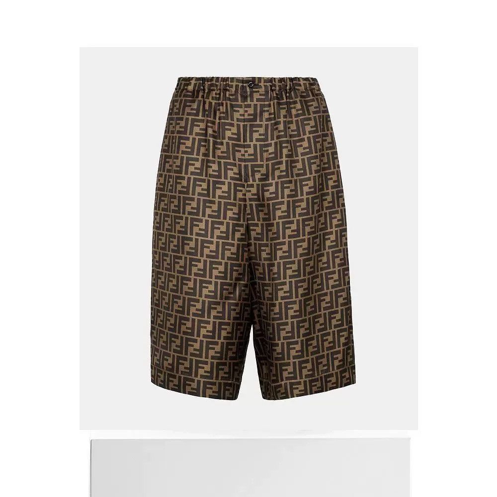 Fendi Fendi Silk Monogram Shorts Size US 36 / EU 52 - 1 Thumbnail