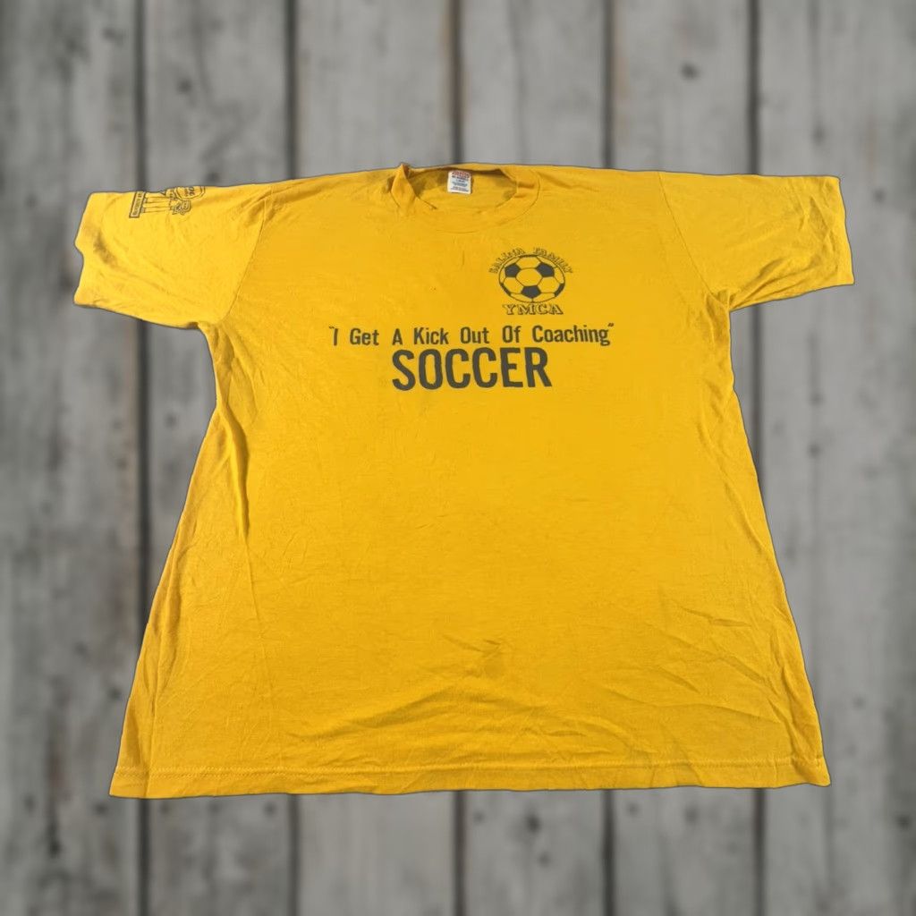 Jerzees VINTAGE Vintage Salina Family YMCA Shirt Mens Large Soccer Coach Centennial 80s Tee Size US L / EU 52-54 / 3 - 1 Thumbnail