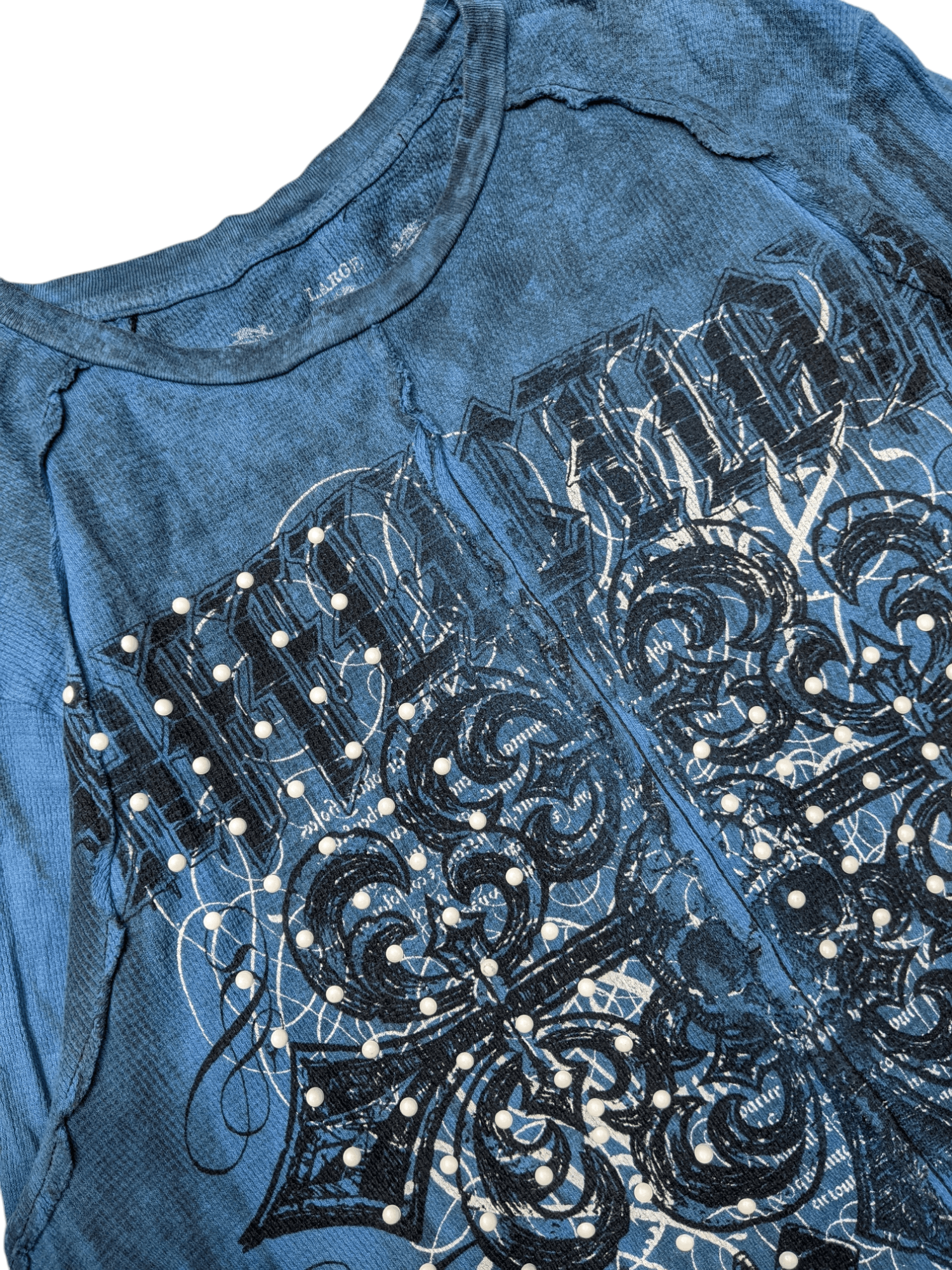 Affliction Affliction Skull Cross Waffle Knit Long Sleeve Size US L / EU 52-54 / 3 - 3 Thumbnail