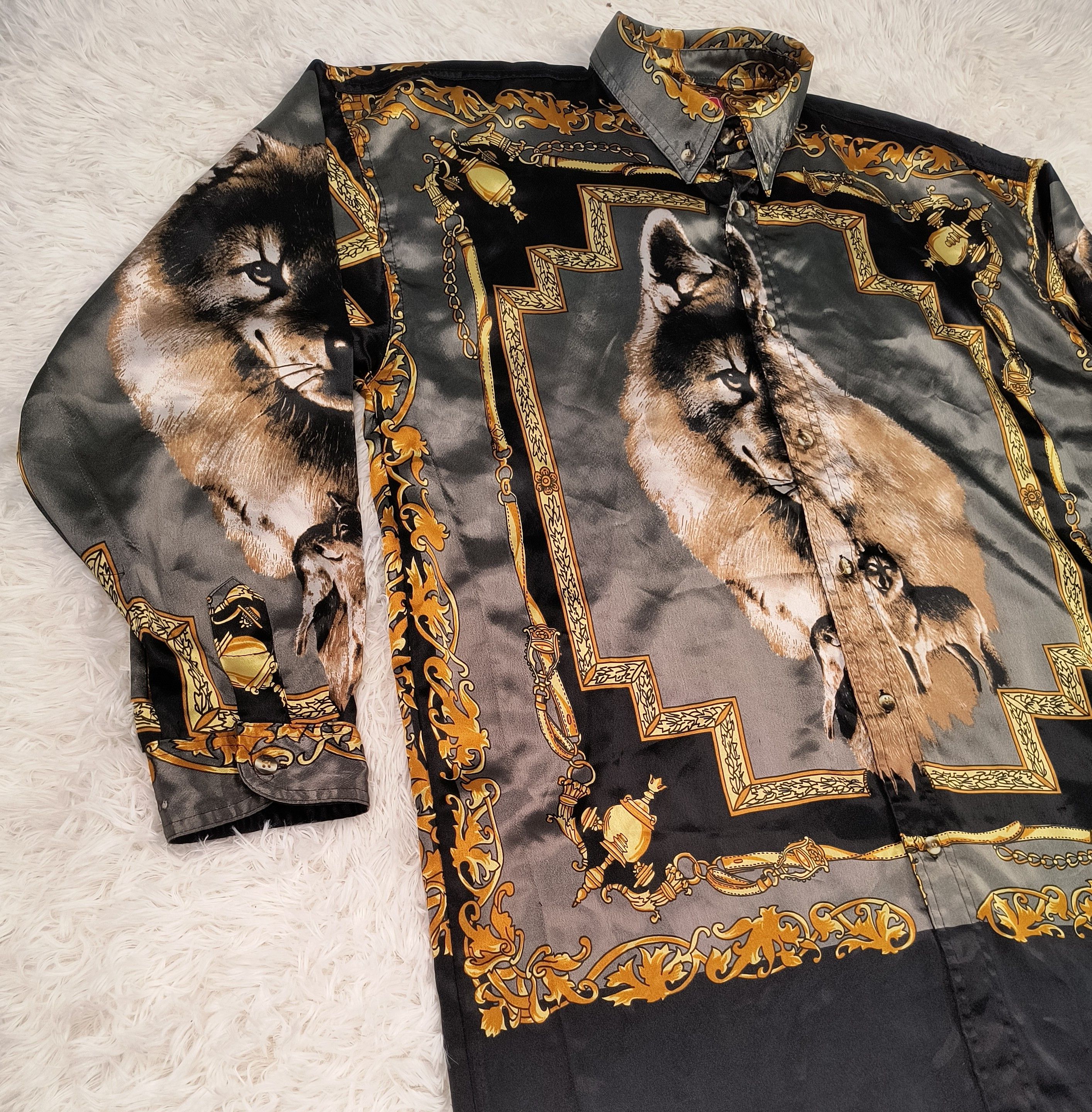 Vintage Vintage wolves 90s button up LS shirt Size US L / EU 52-54 / 3 - 5 Thumbnail