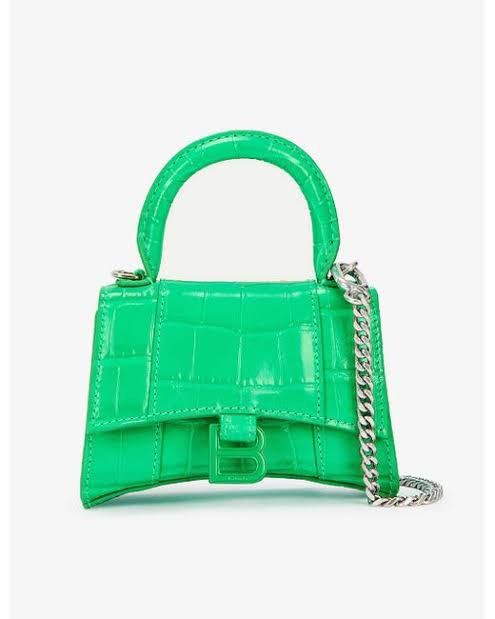 Balenciaga o1la1rc1a1024 Size: OS / Hourglass Top Handle Bag in Green Size ONE SIZE - 1 Thumbnail