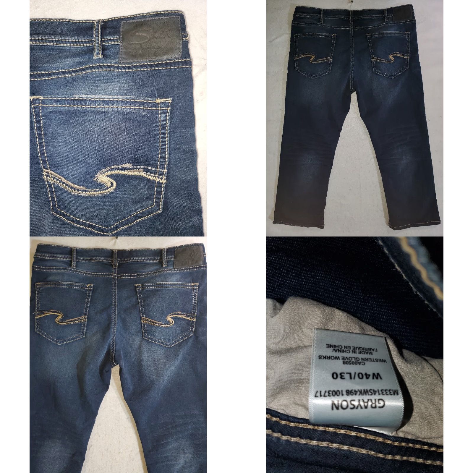 Silver Jeans Co. VINTAGE Silver Jeans Grayson Jeans Classic Medium Wash Mens Sz 40 Capri Length 2 Pair Modified Length Men 40 Blue Denim 5-Pocket Bootcut Capris Size US 40 / EU 56 - 9 Thumbnail