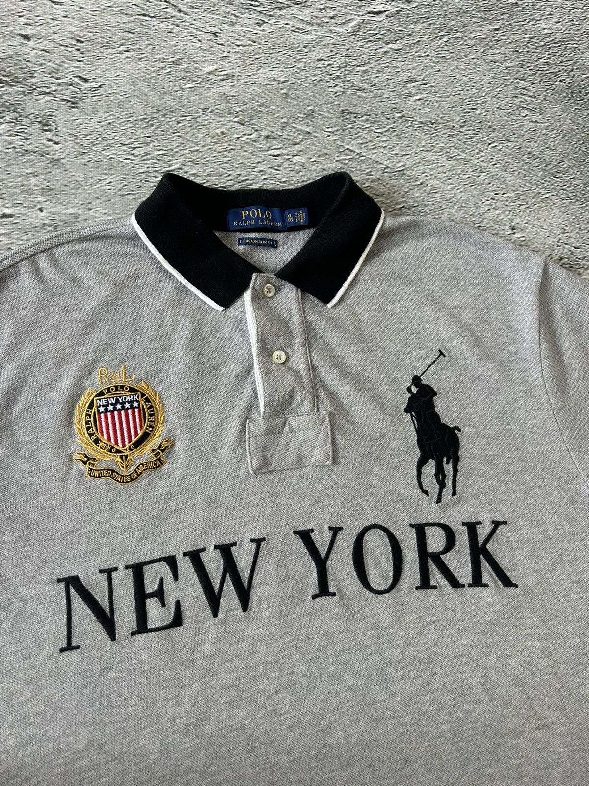 Chief Keef Polo Ralph Lauren New York grey Polo T-shirt