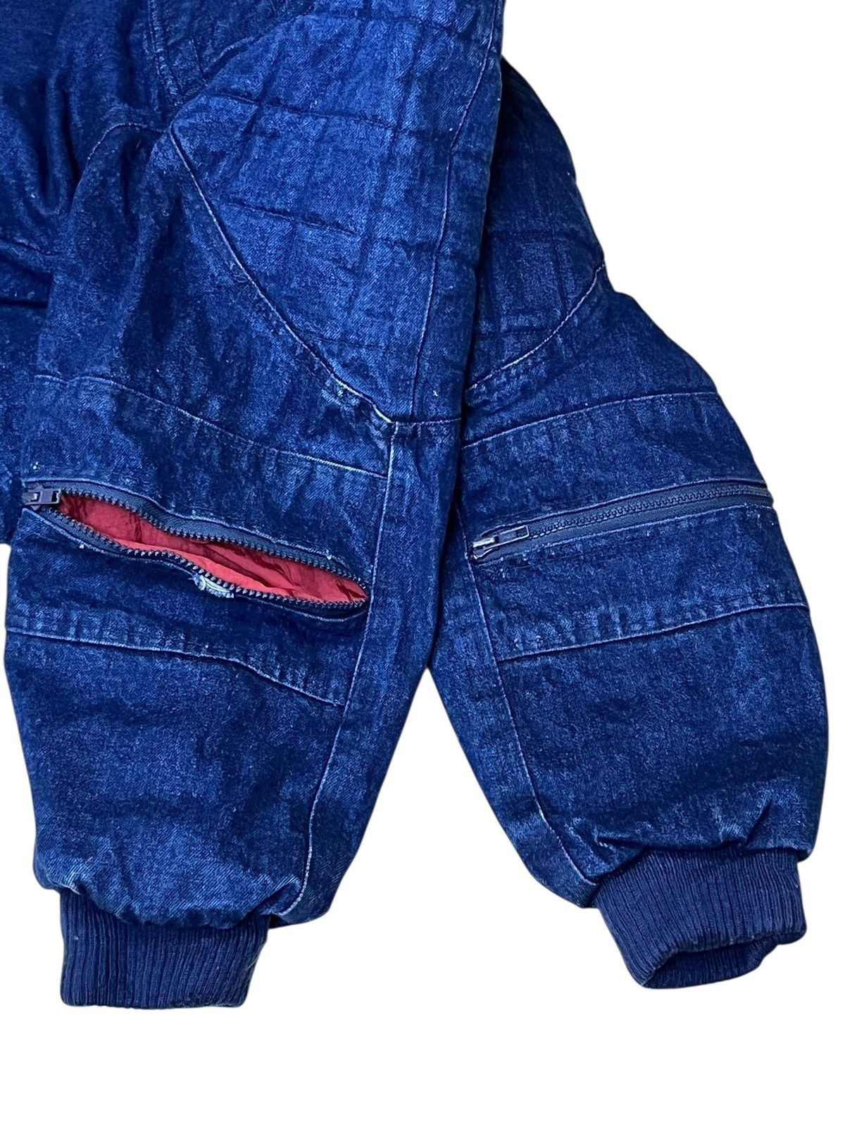 Toyo Enterprises Vintage 80s SUN VALLEY urban college boy denim bomber jacket Size US L / EU 52-54 / 3 - 10 Thumbnail