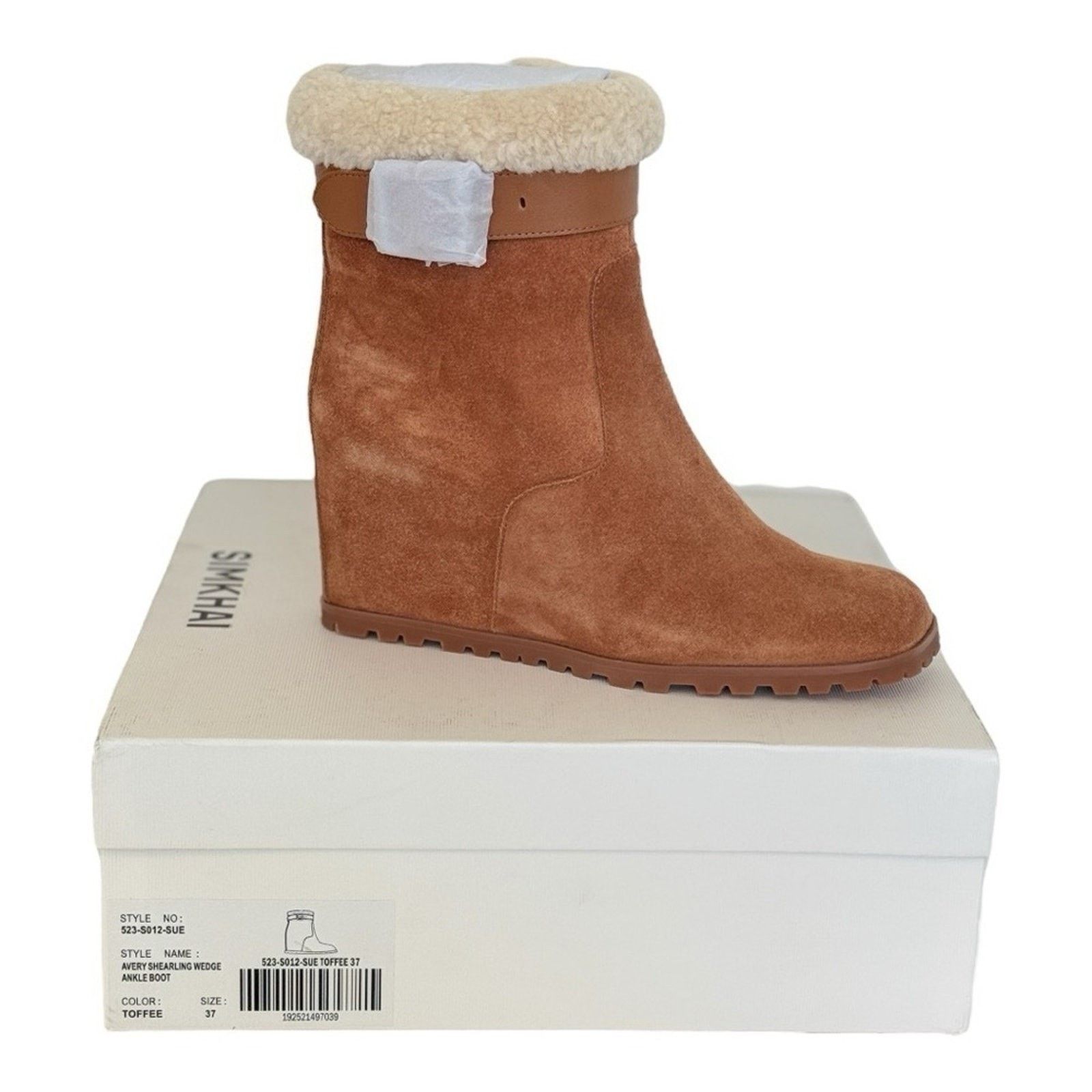 Jonathan Simkhai Jonathan Simkhai Toffee Suede Avery Shearling Wedges Size 7 Size US 7 / IT 37 - 2 Thumbnail