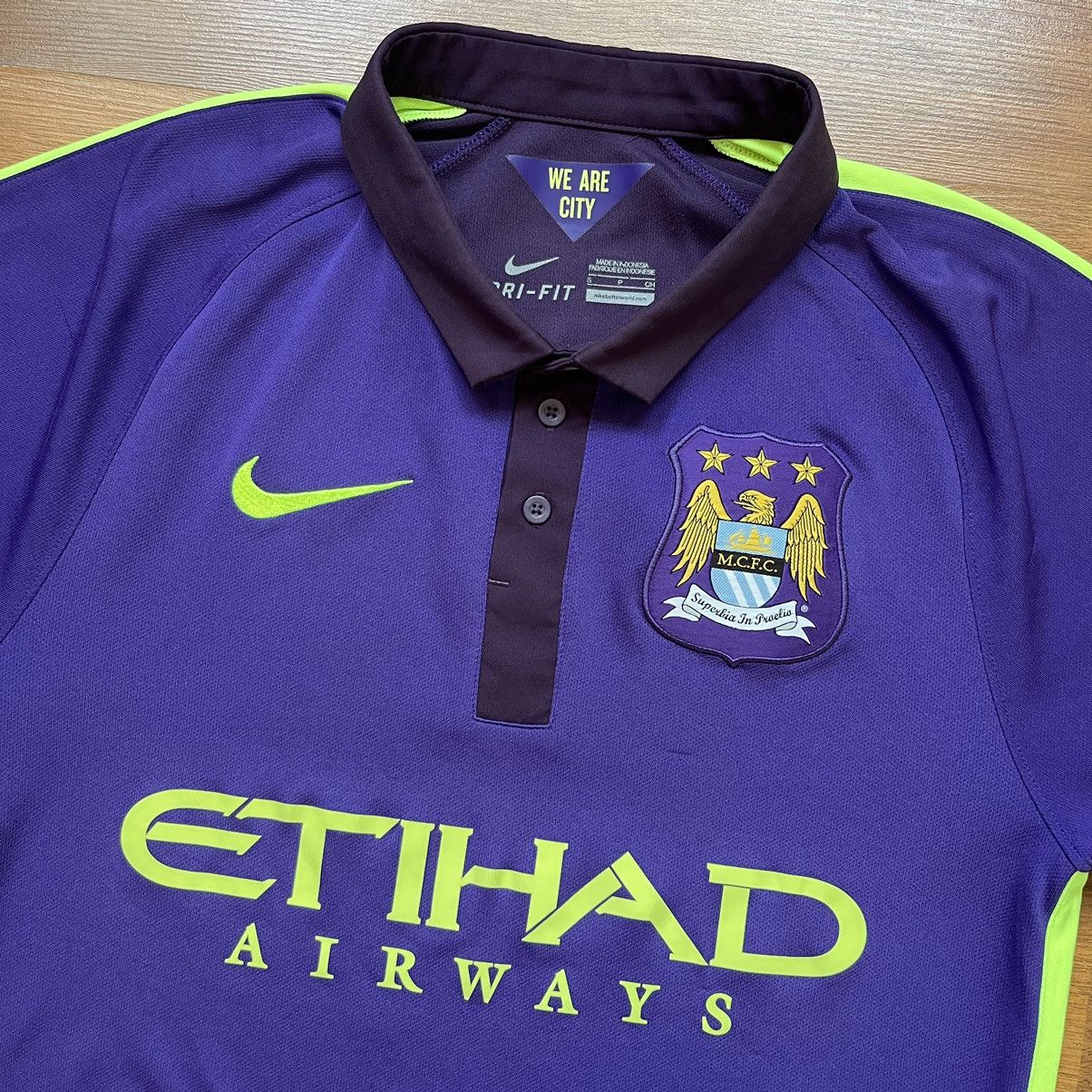 Nike × Vintage MANCHESTER CITY NIKE 2014/2015 SOCCER 3RD JERSEY #16 AGUERO Size US S / EU 44-46 / 1 - 4 Thumbnail