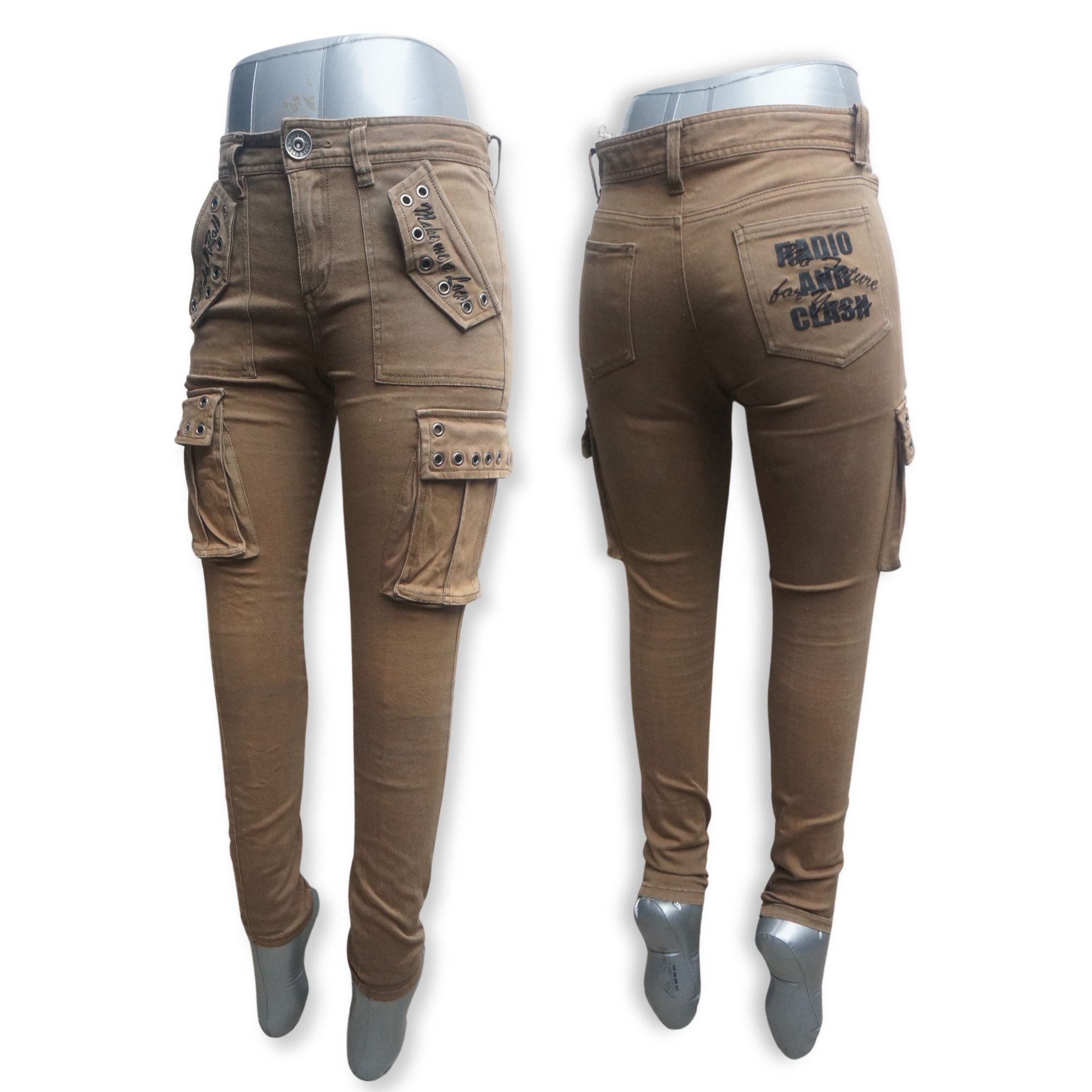Japanese Brand Bad News by Glad News Slim Stretchable Cargo Pants Size 28" / US 6 / IT 42 - 2 Thumbnail