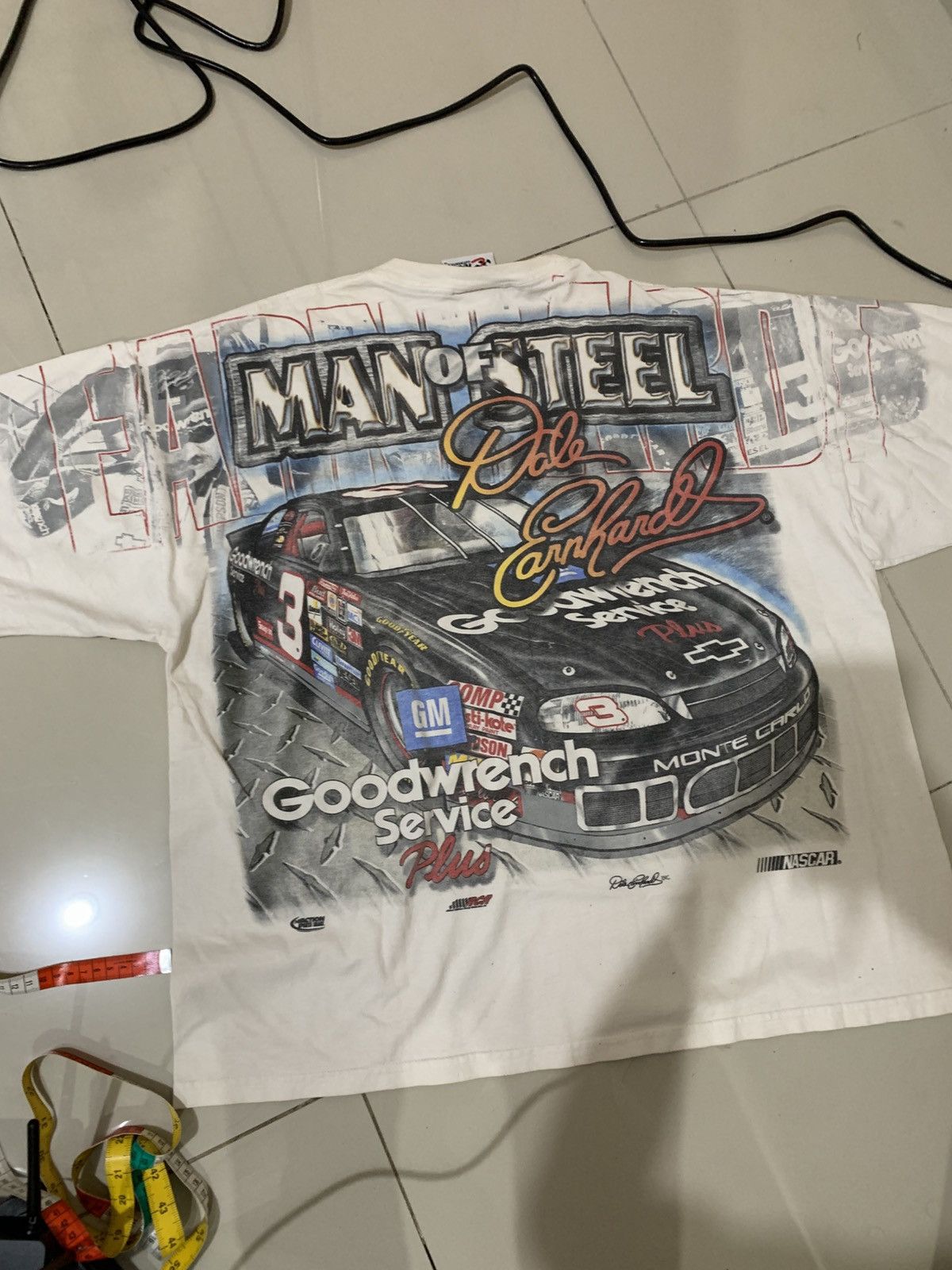 Chase Authentics Vintage NASCAR Dale Earnhardt All Over Print Man Of Steel🔥 Size US XL / EU 56 / 4 - 5 Thumbnail