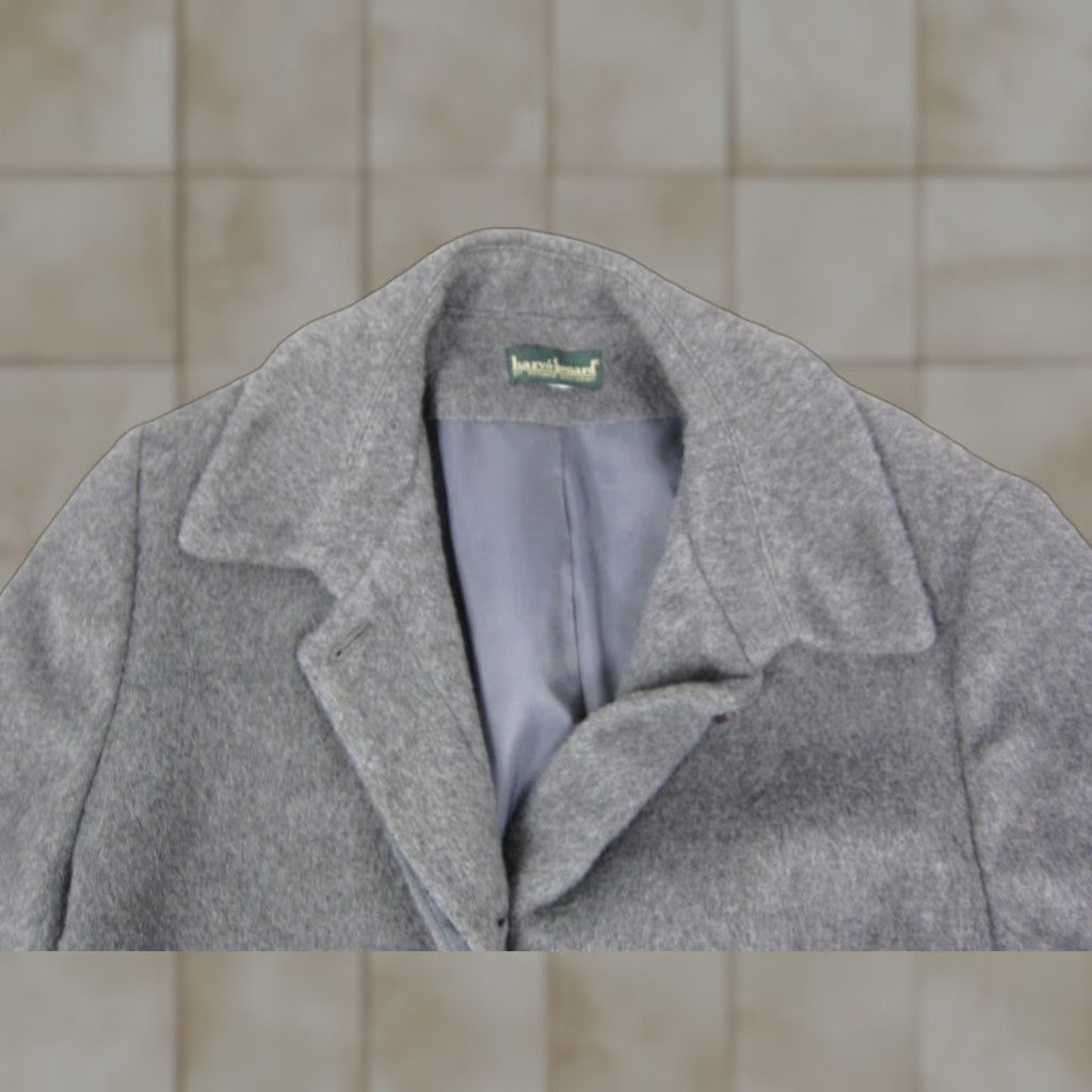 Vintage VINTAGE harvé benard Jacket Womens XL Gray Wool Overcoat 80s 90s Classic Size XL / US 12-14 / IT 48-50 - 1 Thumbnail