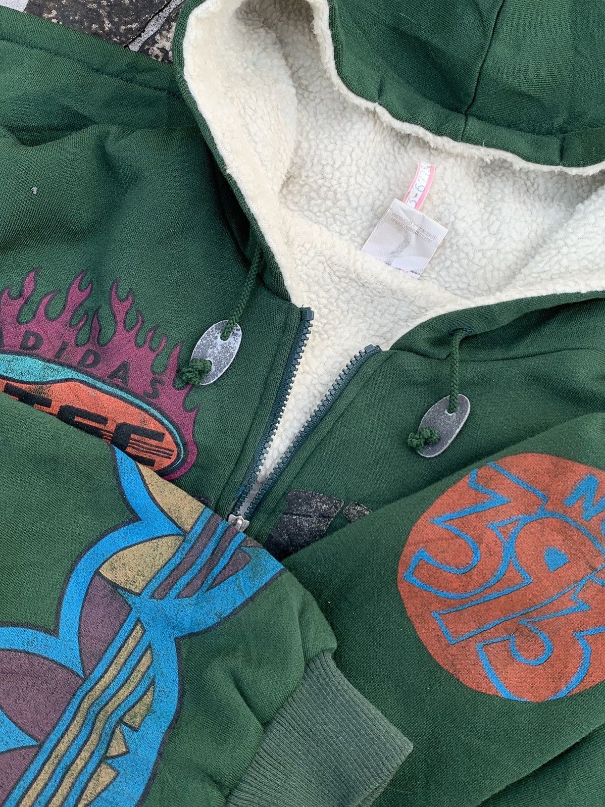 Adidas Vintage 90s Adidas Trefoil Fleece Lined Hoodie Jacket Size US L / EU 52-54 / 3 - 6 Thumbnail