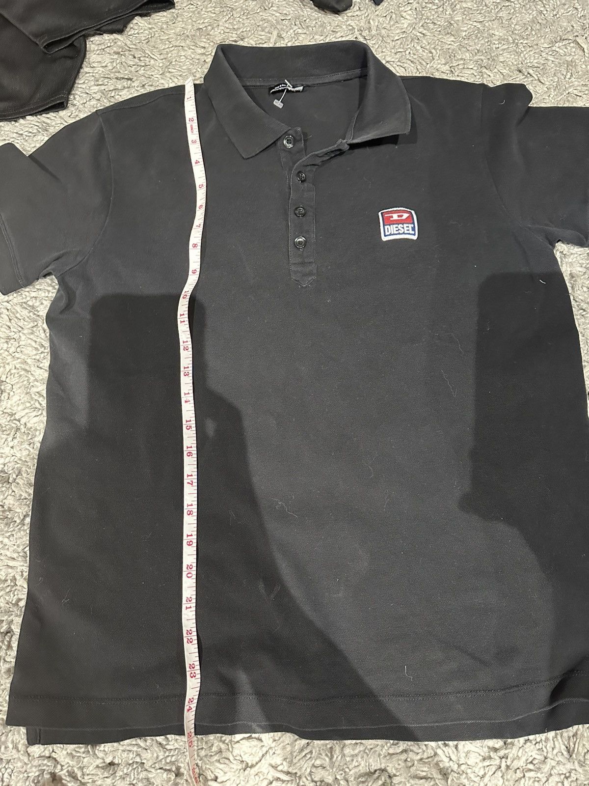 Diesel Vintage Diesel Mens T-Kal-Patch Black Polo Shirt Size Medium Size US M / EU 48-50 / 2 - 2 Thumbnail