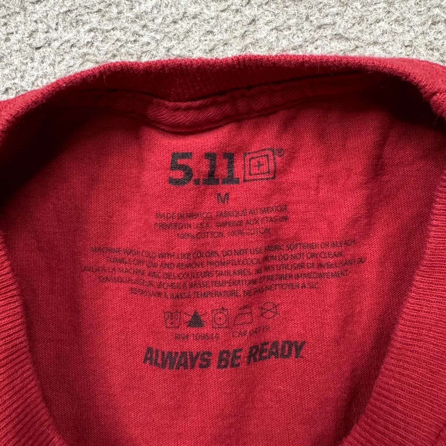 Vintage 5.11 Tactical Men's Shirt M Red Short Sleeve Graphic Tee Shirt Mens Regular Fit Breathable Cotton 5.11 Logo Military Outdoor Modern Tee Size US M / EU 48-50 / 2 - 7 Thumbnail