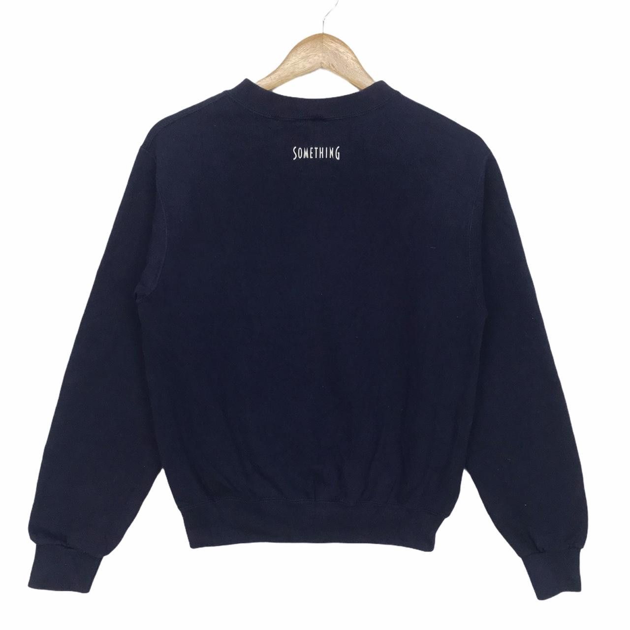 Vintage Vtg Something by EDWIN Crewneck Sweatshirt Spell Out Sea Size M / US 6-8 / IT 42-44 - 3 Thumbnail