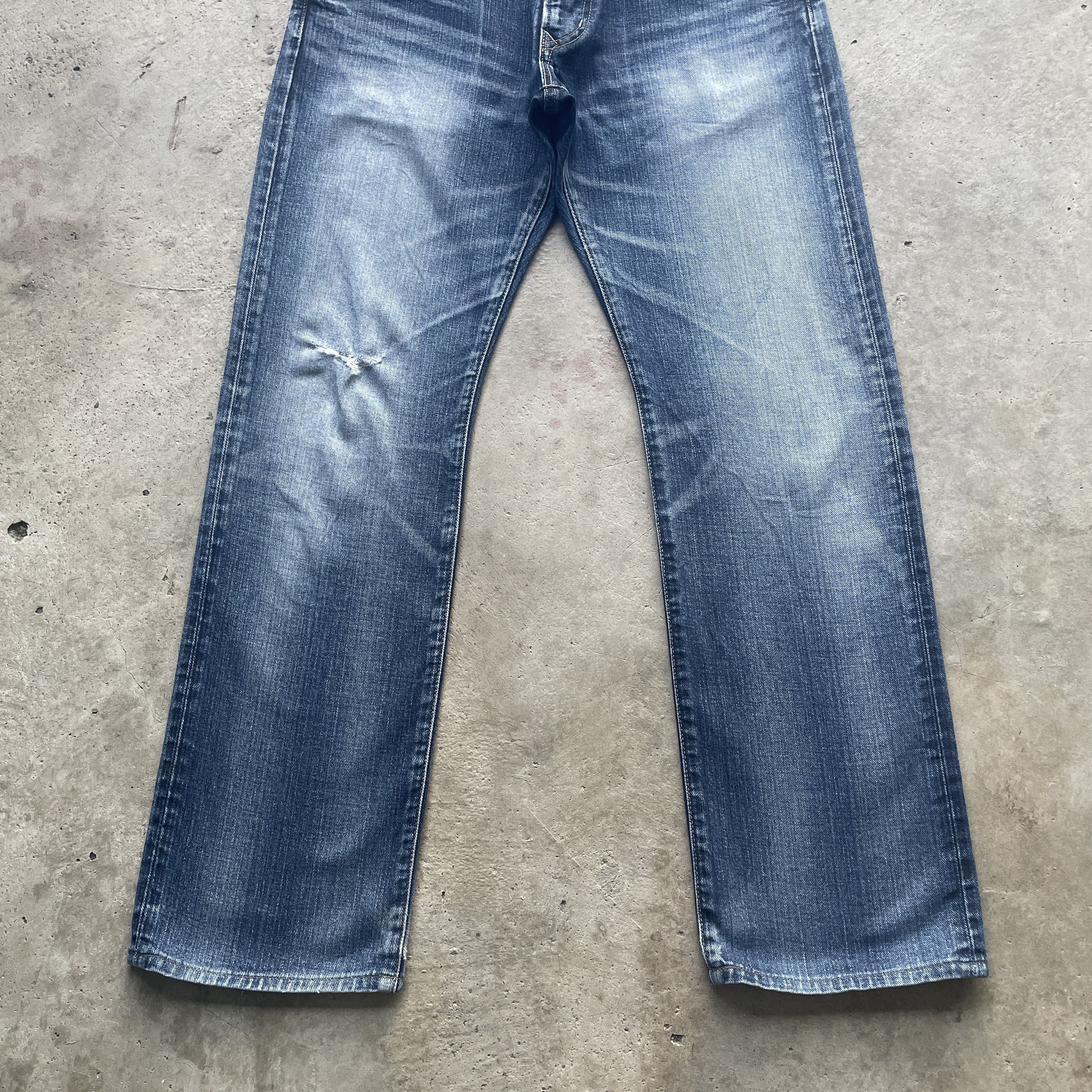 Edwin VINTAGE EDWIN XV JEANS FADED DENIM DISTRESSED PANTS W33 Size US 33 - 4 Thumbnail