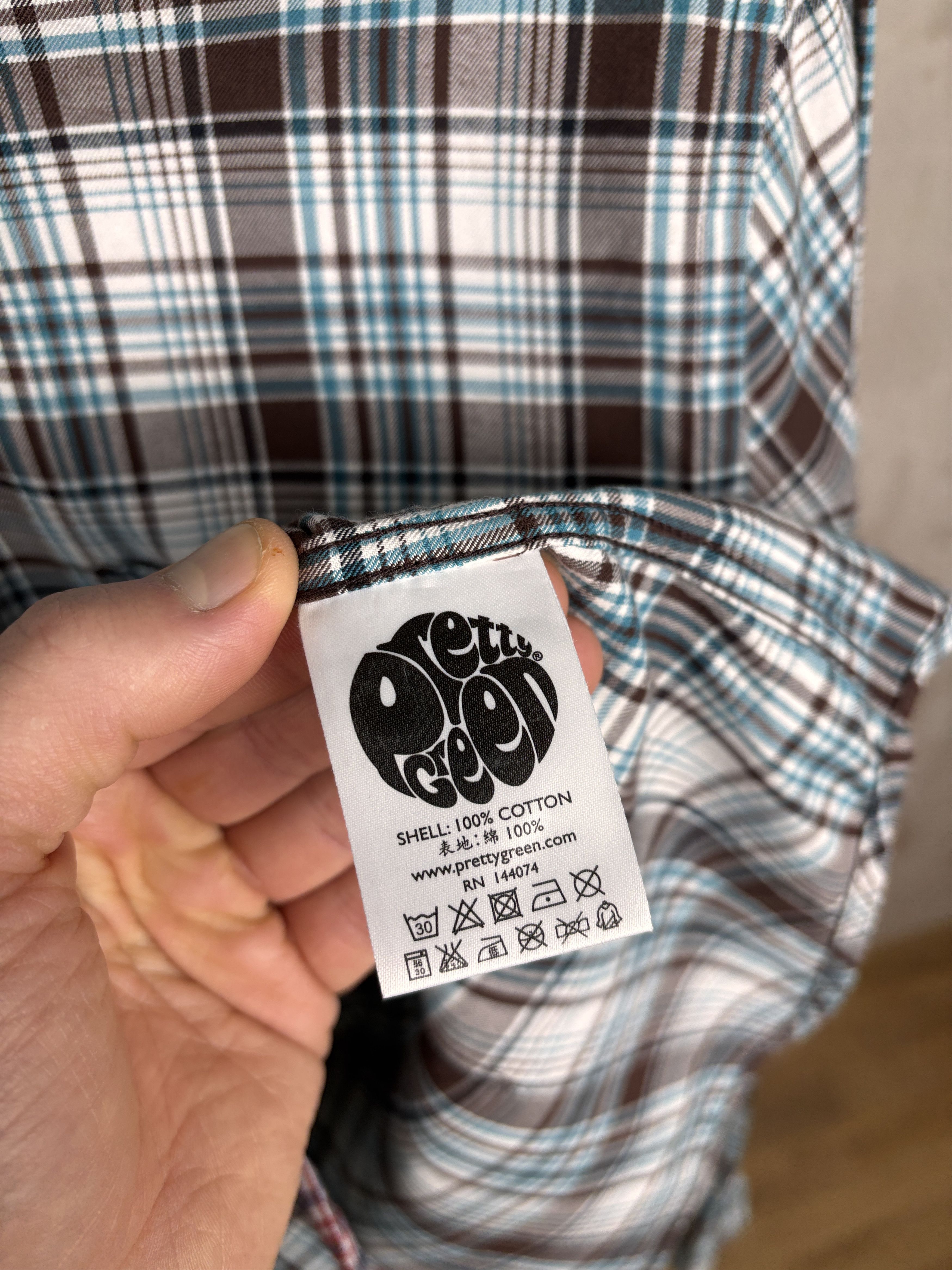 Pretty Green Pretty Green Check Long Sleeve Shirt Button Down Size US L / EU 52-54 / 3 - 14 Thumbnail