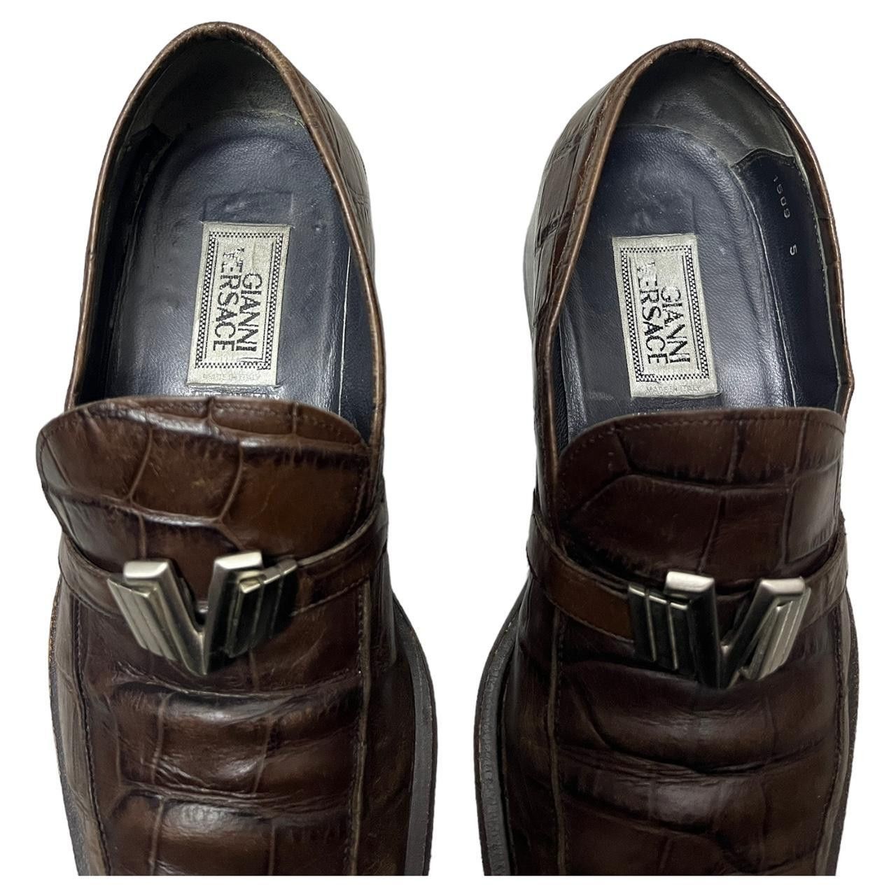 Versace Gianni VERSACE Vintage 90s Luxury Designer Leather Shoes Size US 5 / EU 37 - 4 Thumbnail