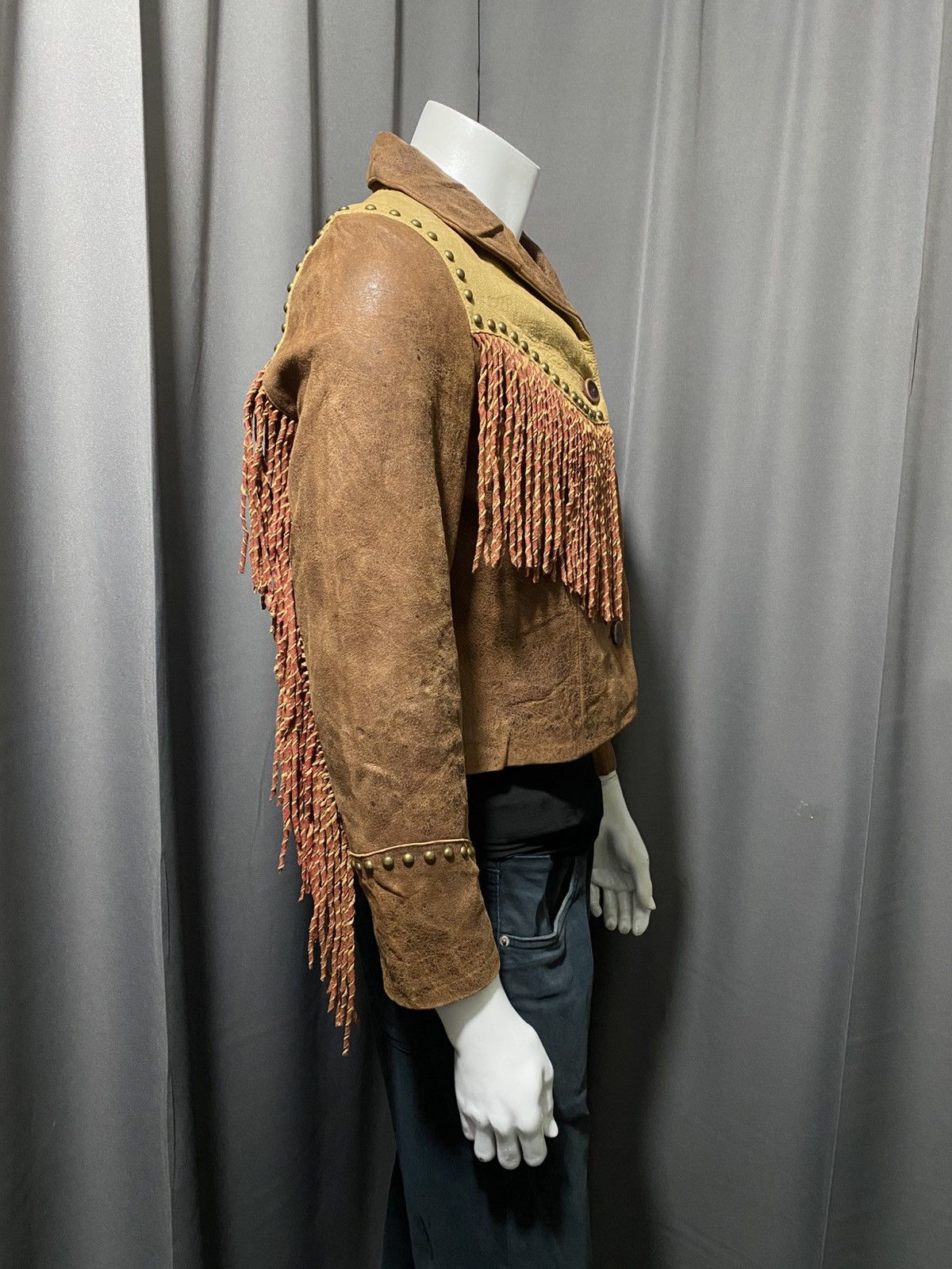Scully 1980s- Scully- Fringed Cropped Leather Jacket Size US M / EU 48-50 / 2 - 24 Thumbnail
