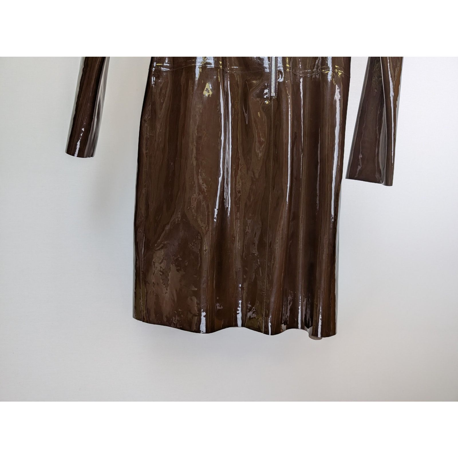 Bottega Veneta o1rshd1 Patent Stretch Leather Dress in Fondant Size XS / US 0-2 / IT 36-38 - 8 Thumbnail