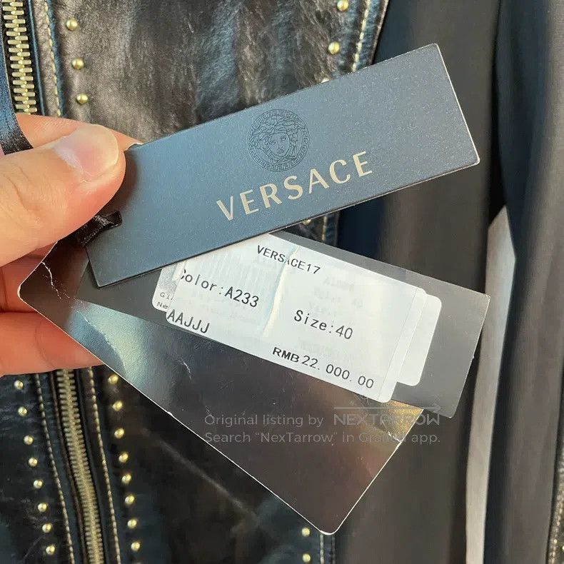 Versace Versace Black willow spike leather jacket Size US S / EU 44-46 / 1 - 3 Thumbnail