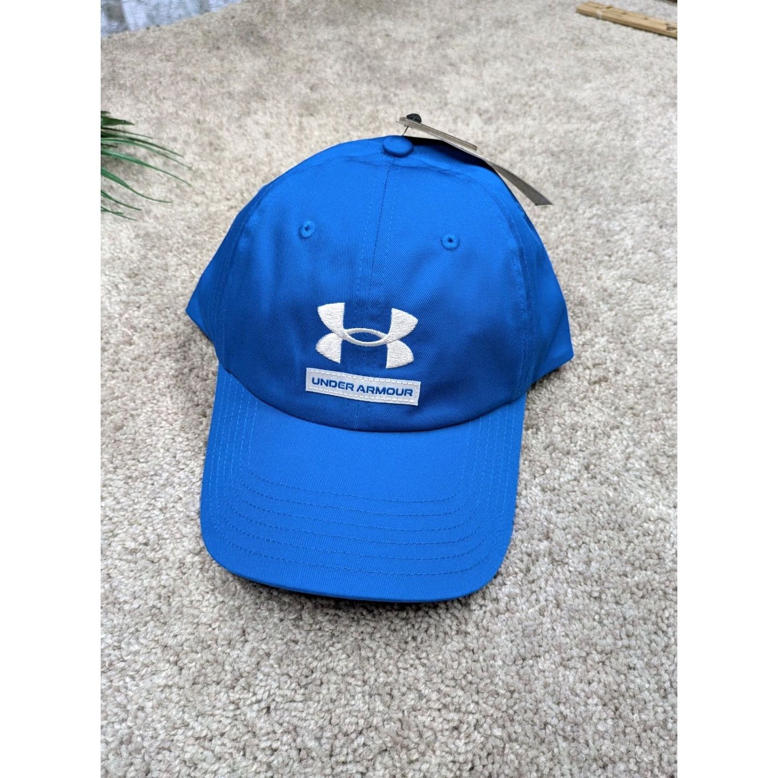 Under Armour Under armour Hat Mens One Size Blue Strapback Cap Cotton Blend NWT Size ONE SIZE - 2 Thumbnail