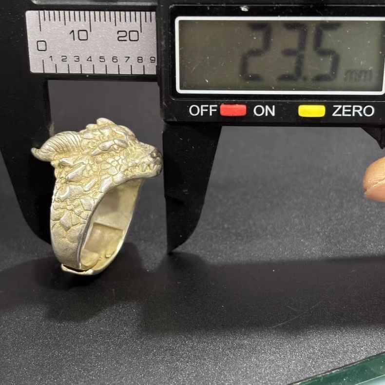 VIBE Chrome Dragon Silver Ring Vintage Rings🔥🔥🔥 Size ONE SIZE - 4 Thumbnail
