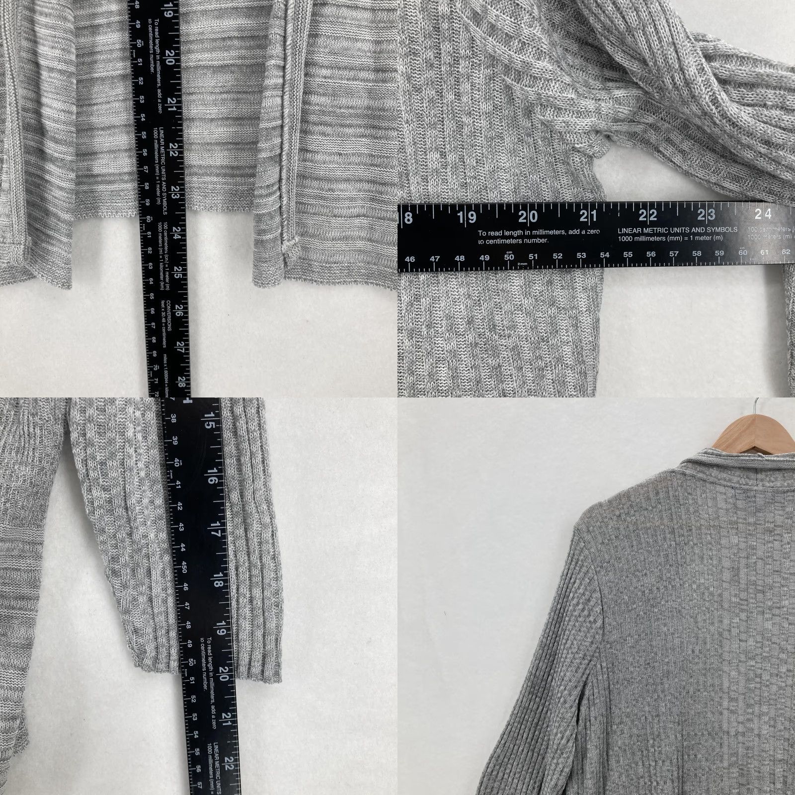 Apt. 9 Apt. 9 Sweater Womens XL Gray Open Front Cardigan Ribbed Knit Casual Preppy NWT Size XL / US 12-14 / IT 48-50 - 8 Thumbnail