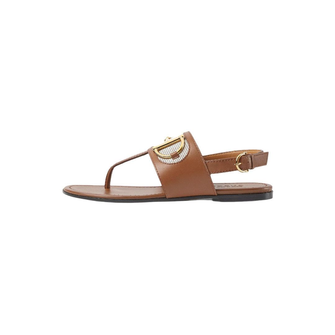 Gucci oc11z0126 Women's Thong Sandals With Horsebit in Brown Size US 10.5 / IT 40.5 - 1 Preview