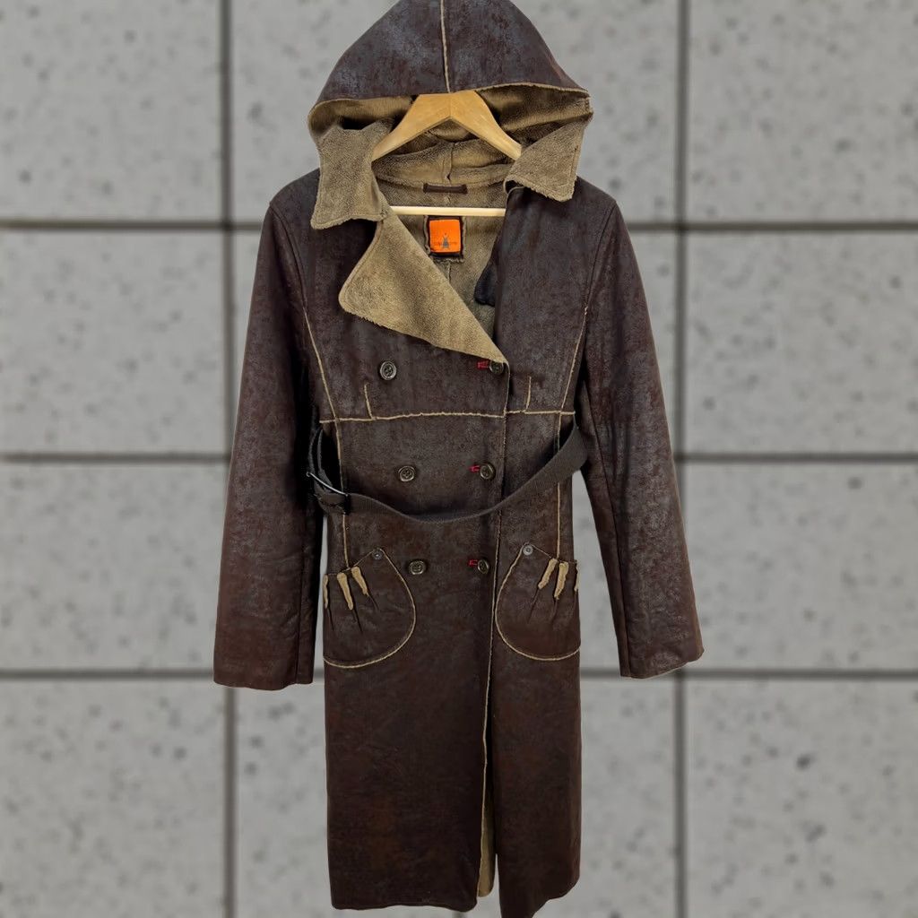 Cop Copine Cop-Copine Vintage Duffle Coat Jacket Belted Brown Size 40 Women Size S / US 4 / IT 40 - 1 Thumbnail