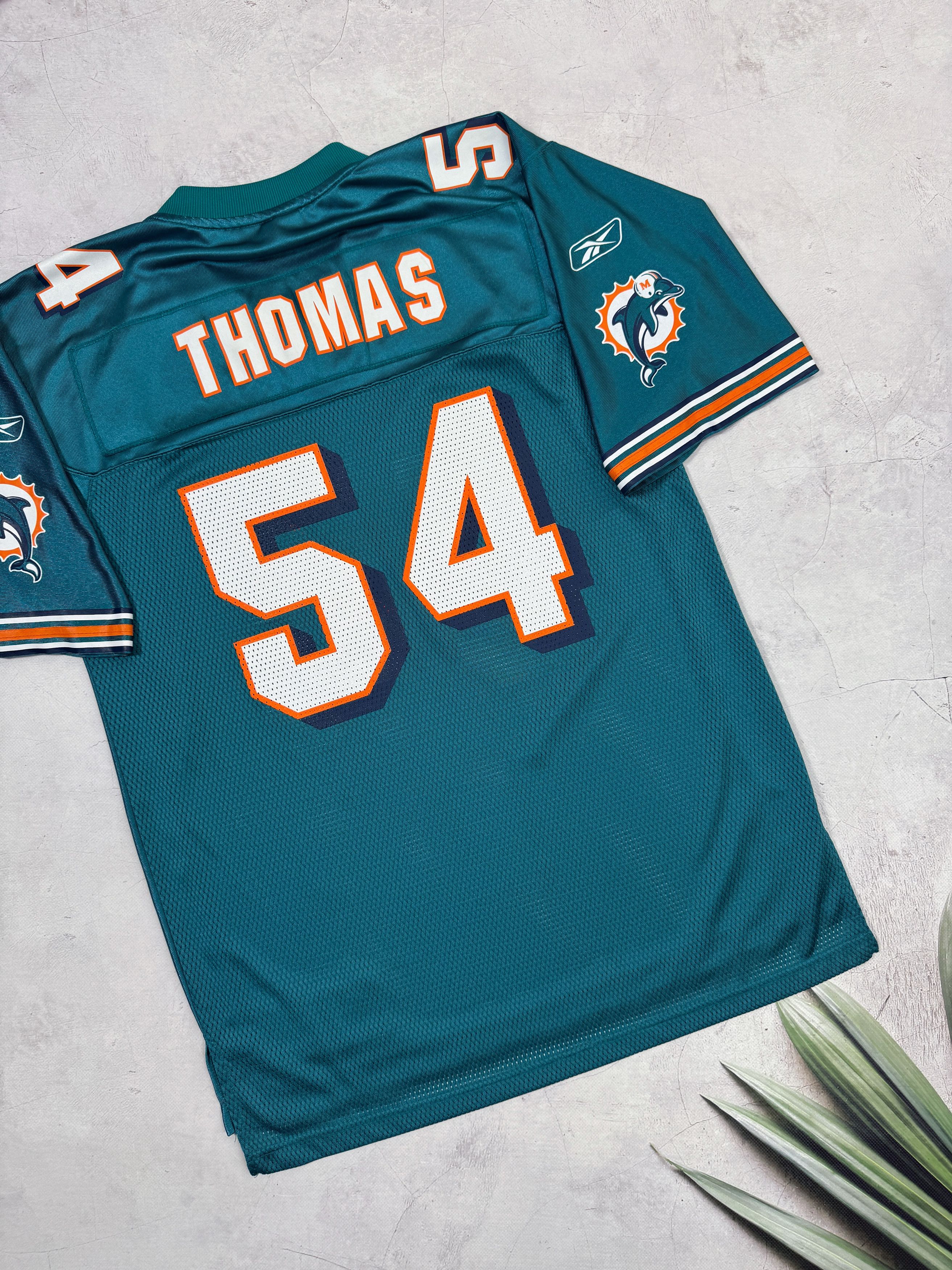 NFL Vintage Miami Dolphins NFL Jersey #54 THOMAS by Reebok Size US M / EU 48-50 / 2 - 16 Thumbnail