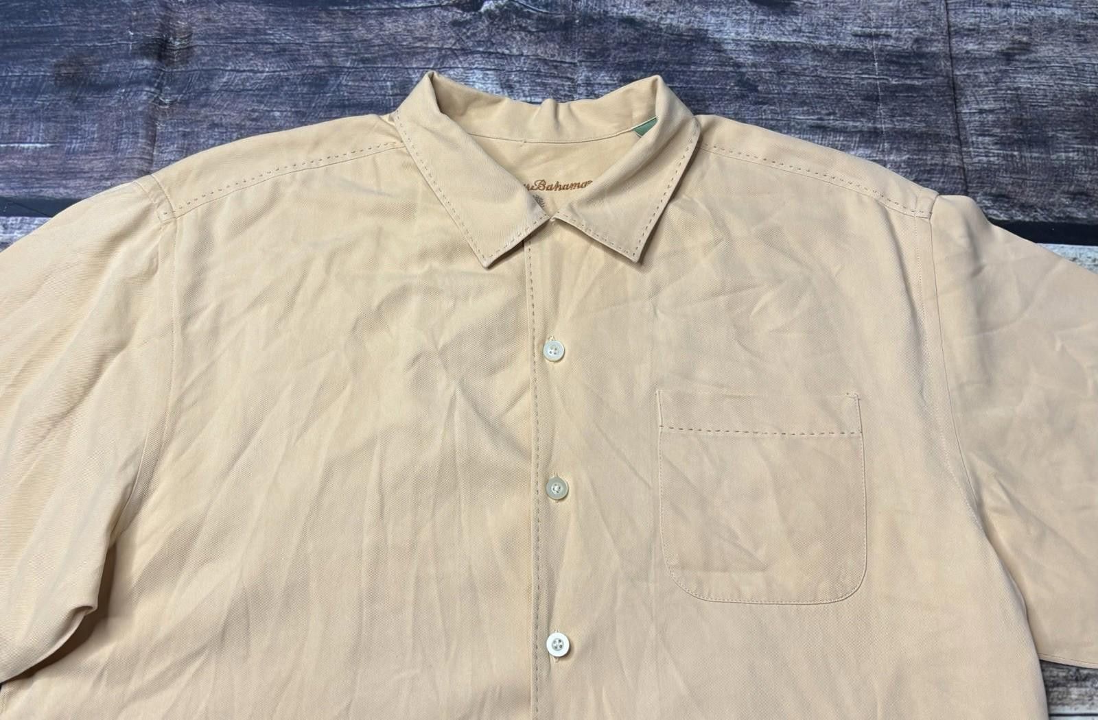 Tommy Bahama Tommy Bahama Shirt Mens Large Silk Short Sleeve Button Up Size US L / EU 52-54 / 3 - 4 Thumbnail