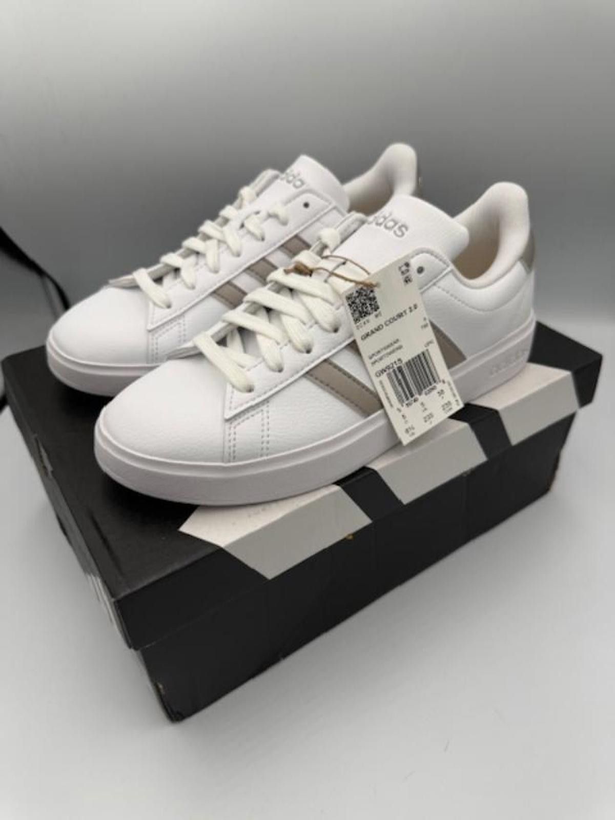 Adidas Adidas Grand Court 2.0 White & Platinum Metallic Size W 6.5 Size US 6.5 / IT 36.5 - 4 Thumbnail