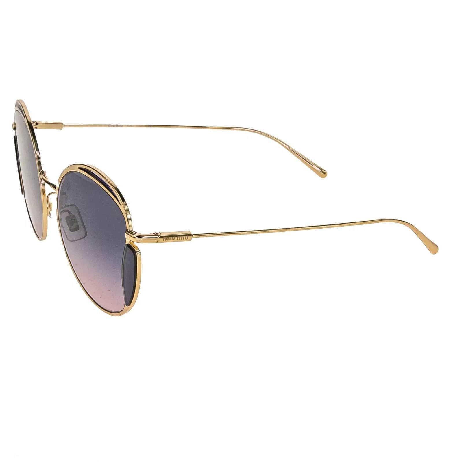 Miu Miu MIU MIU CORE MU56XS Gold Pink Blue Round Metal Fashion 56X Size ONE SIZE - 8 Thumbnail