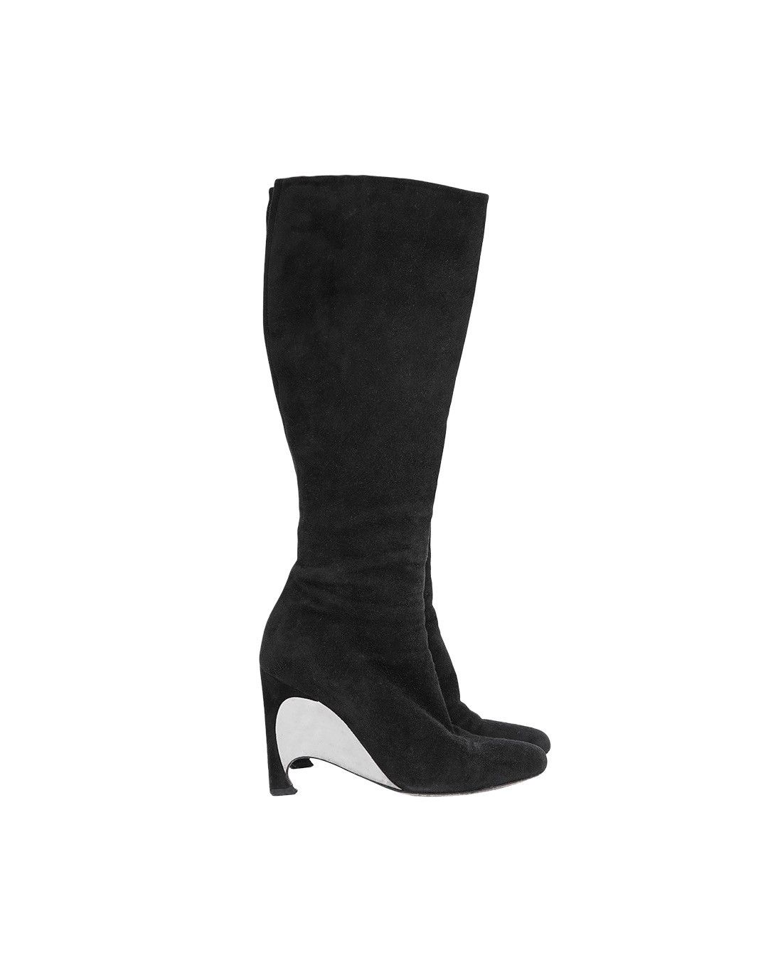 Dior Dior Black Suede Knee Boots Size US 8 / IT 38 - 3 Thumbnail