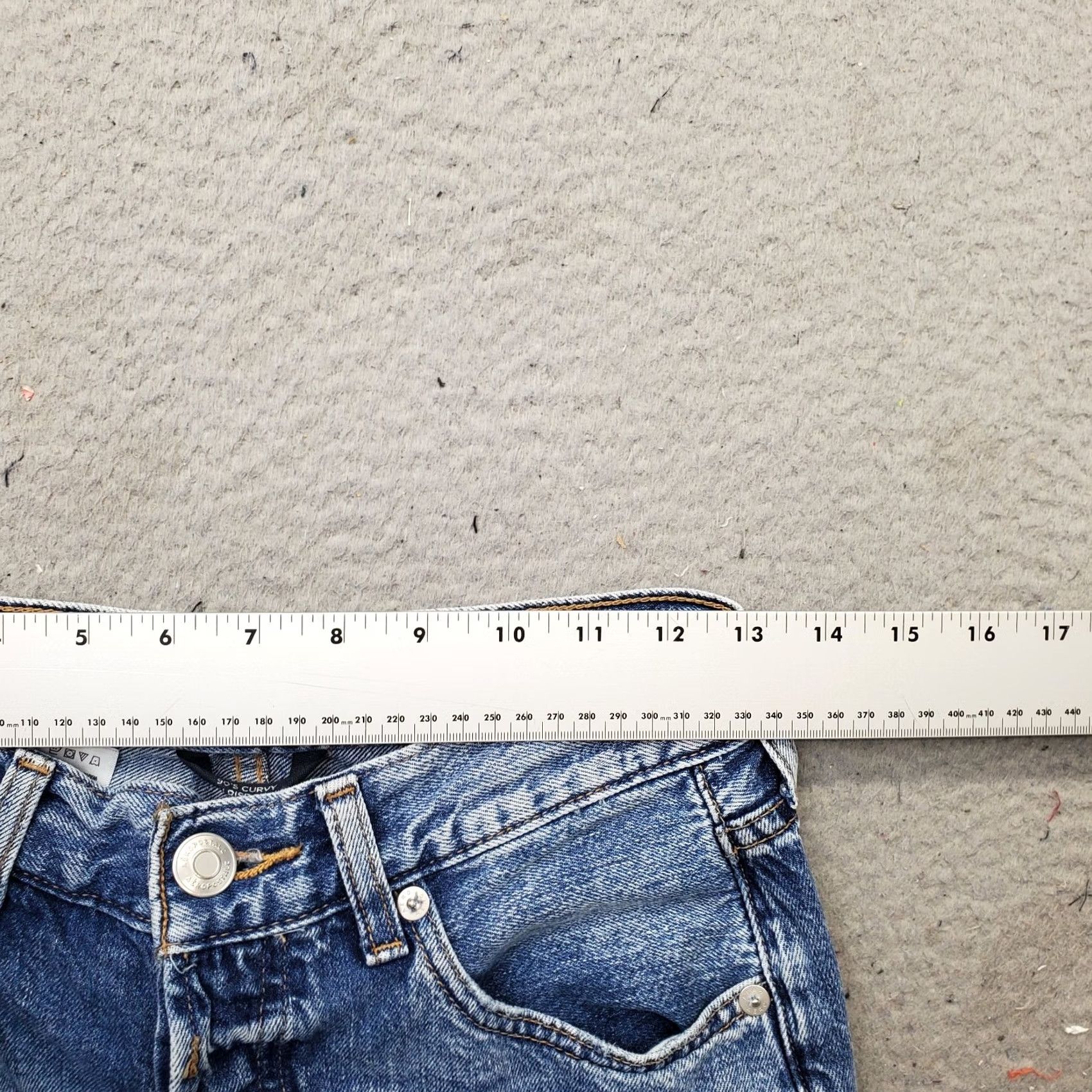 Vintage Aero Jeans Womens 4 Blue Denim High-Rise Skinny Distressed Raw Hem Denim Jeans Size 27" / US 4 / IT 40 - 6 Thumbnail